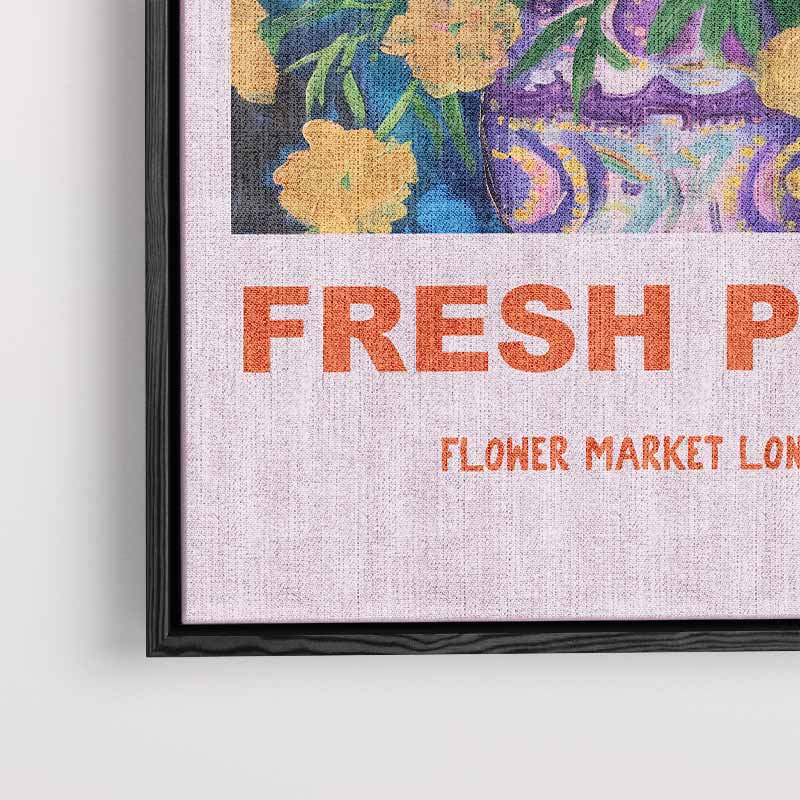 Bloemenpracht in Londen – canvas wanddecoratie in portret formaat