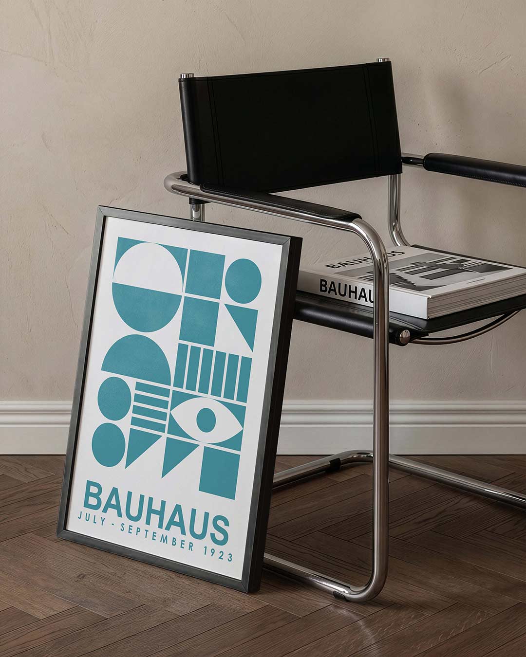 Vormen en vlakken – staande Bauhaus poster voor aan de muur