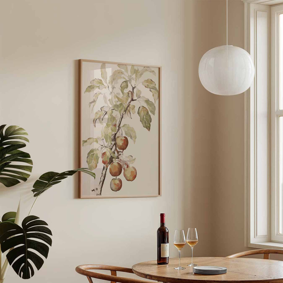 Vintage Appelboom – keukenposter in staand formaat