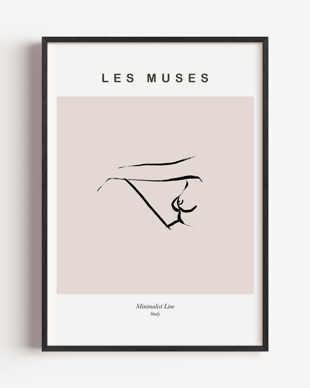 Les Muses Minimalistische Lijnkunst – lijntekening portret poster als wanddecoratie