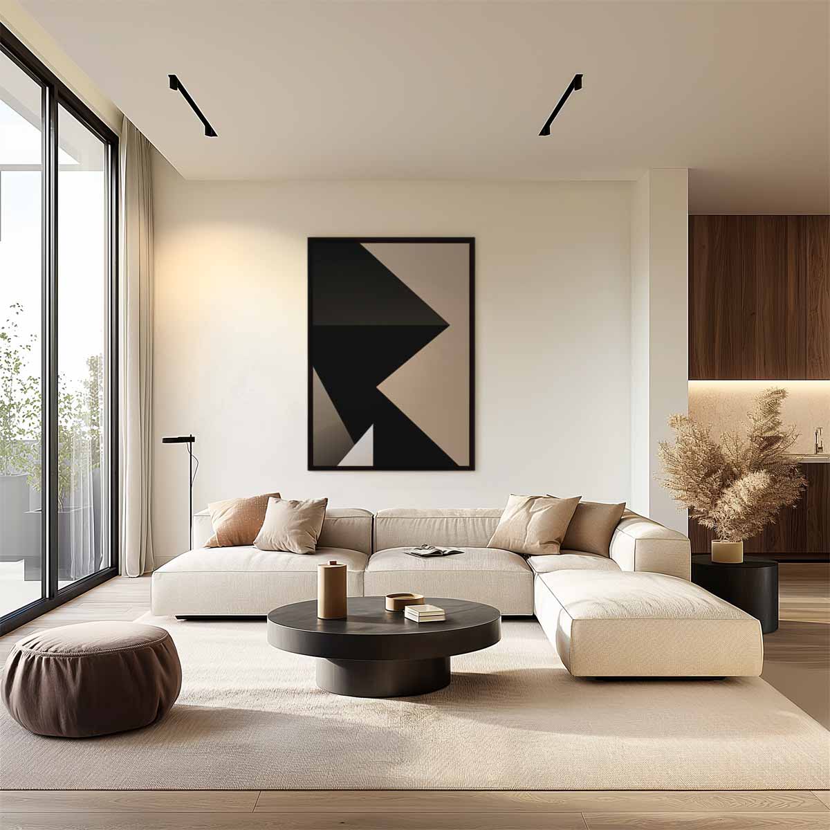 Moderne Schaduwspelen – plexiglas wanddecoratie in portret formaat