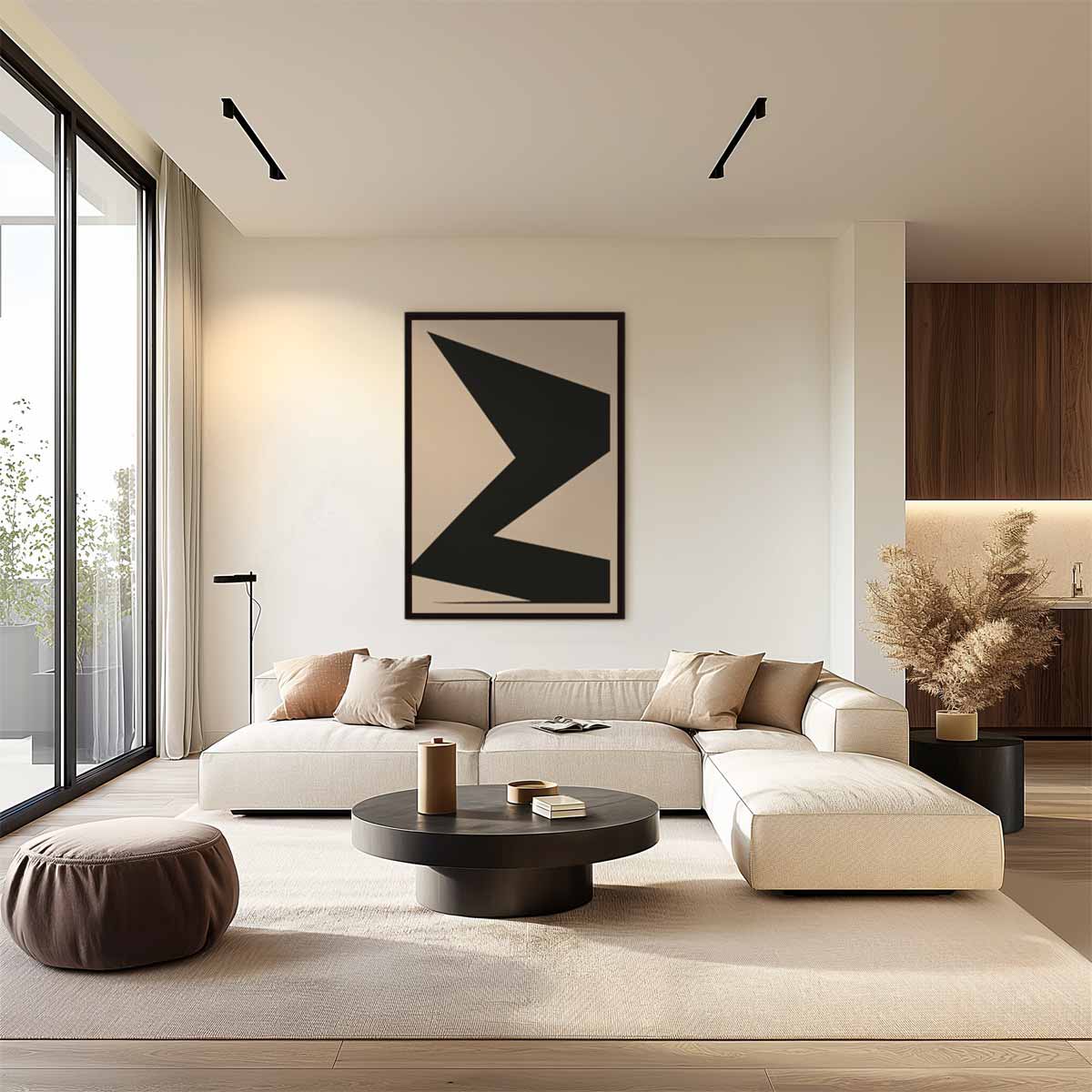 Abstracte Vormstudie – plexiglas wanddecoratie in portret formaat