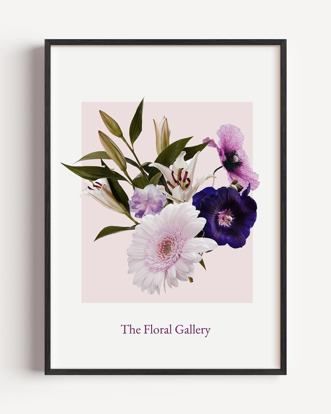 Bloemenpracht – typografie portret poster als wanddecoratie