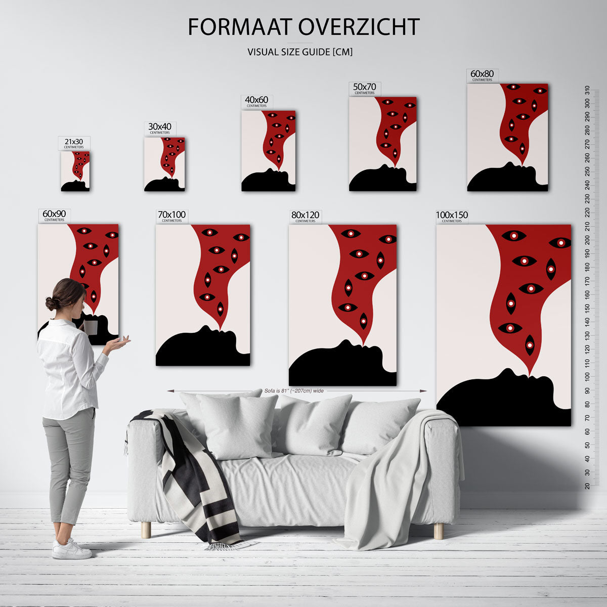 Vormen en vlucht – Bauhaus poster als geometrische wanddecoratie