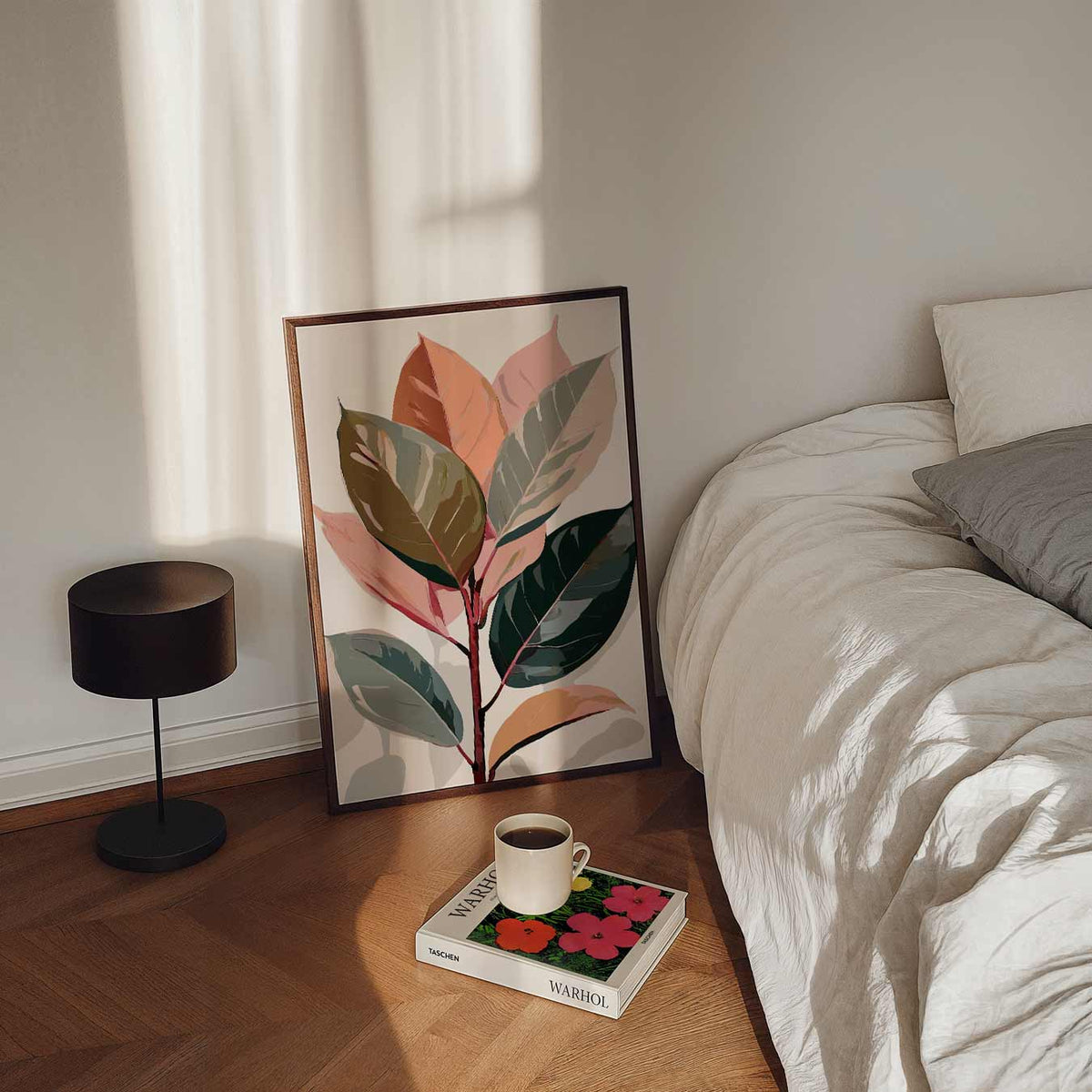 Botanische Bladeren – staande bloemen wanddecoratie van WallArtistic