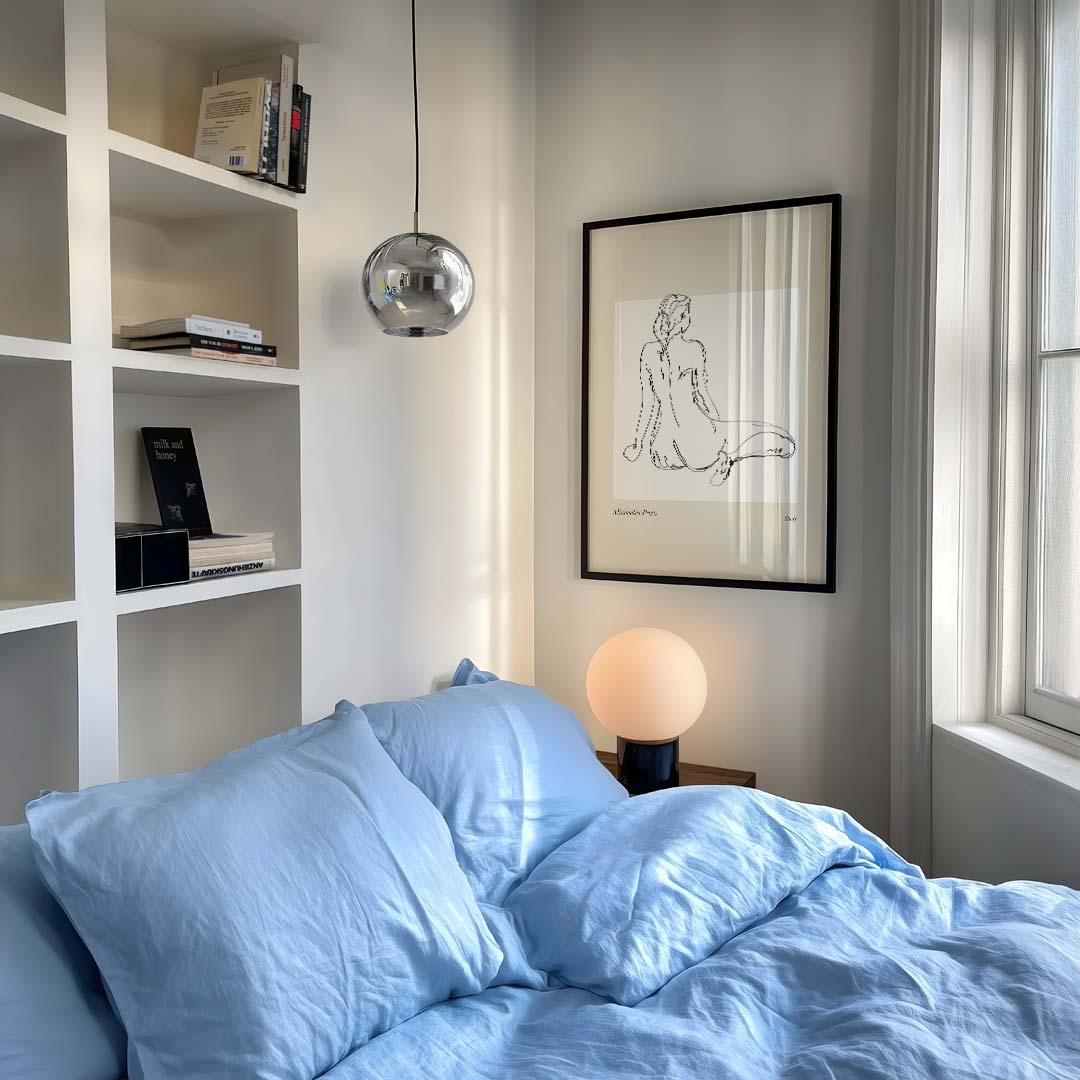 Elegante Minimalistische Lijntekening – staande lijnkunst wanddecoratie van WallArtistic