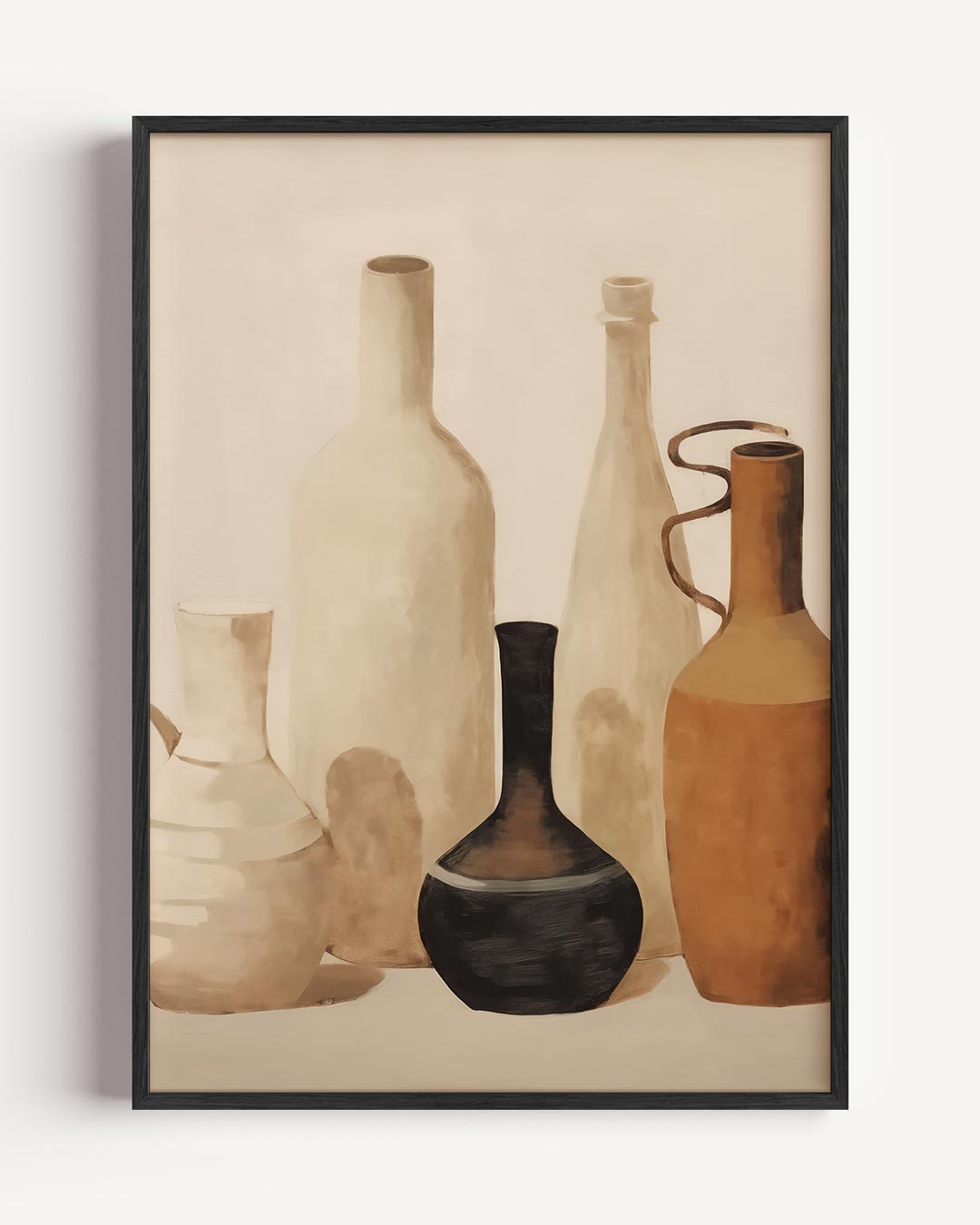 Sierlijke Vaas Compositie – kleurrijke abstracte portret poster als wanddecoratie