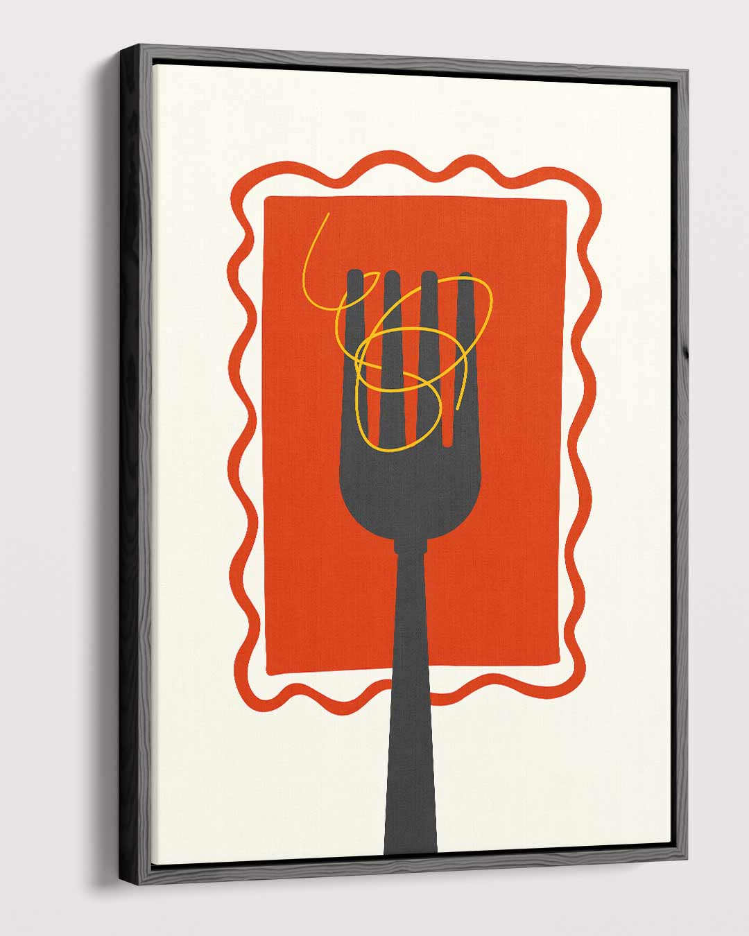 Pasta Fork Delight – dibond kunstwerk als wanddecoratie