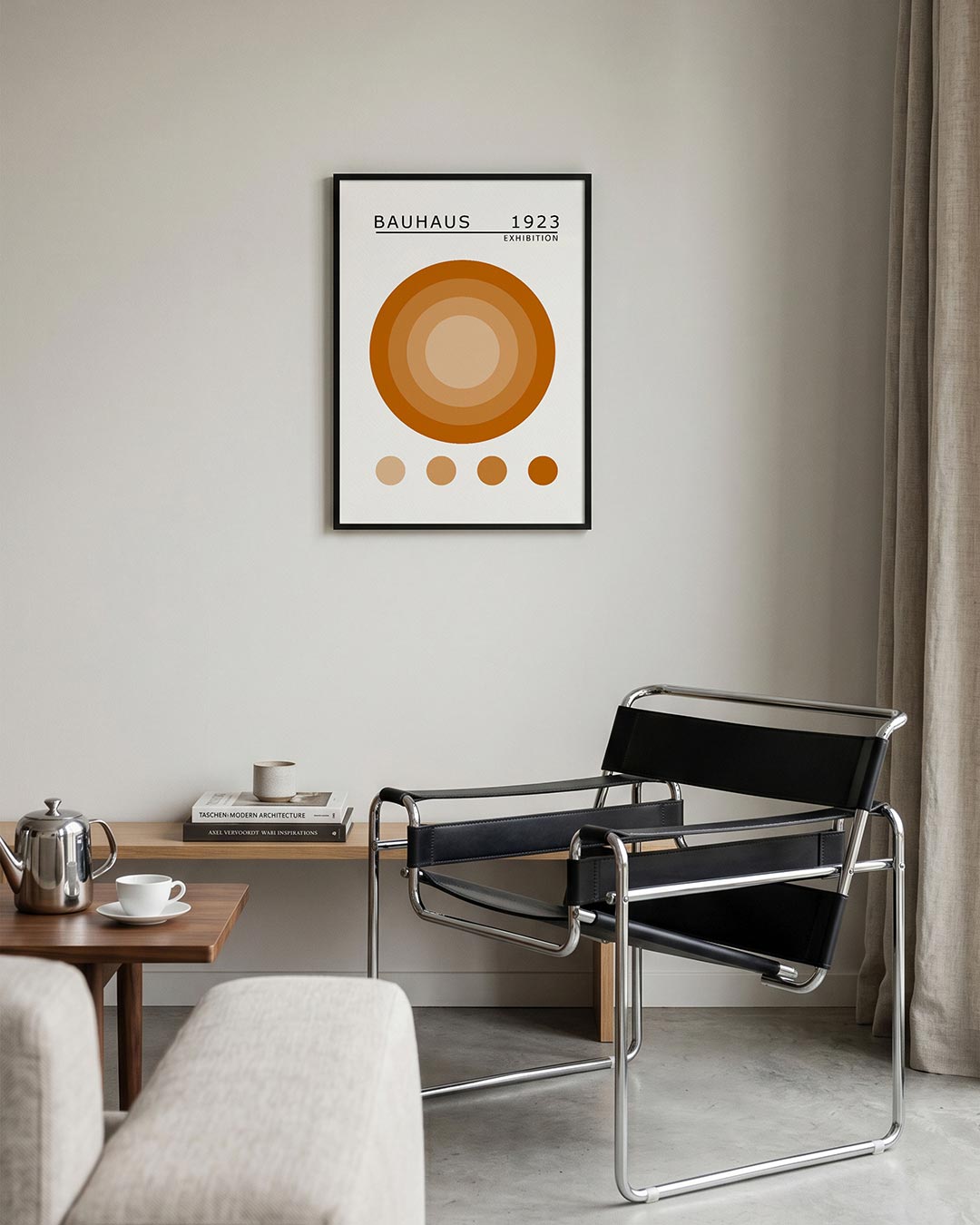 – geometrische Bauhaus poster in staand formaat