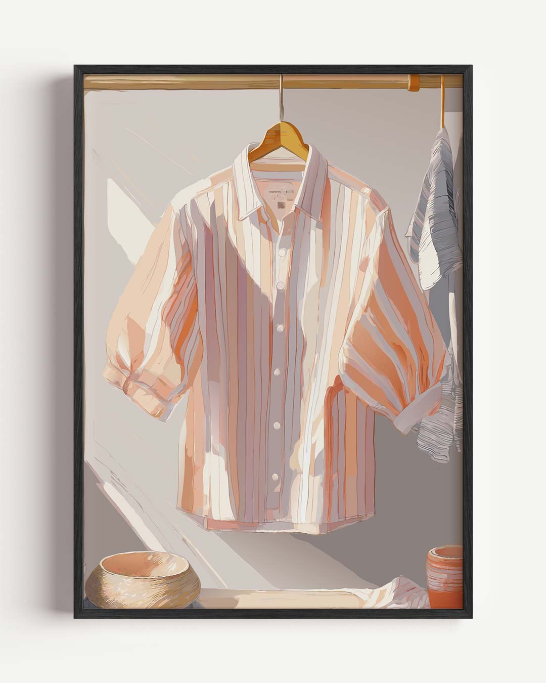Zomerse Strepen Blouse – zomer portret poster als wanddecoratie