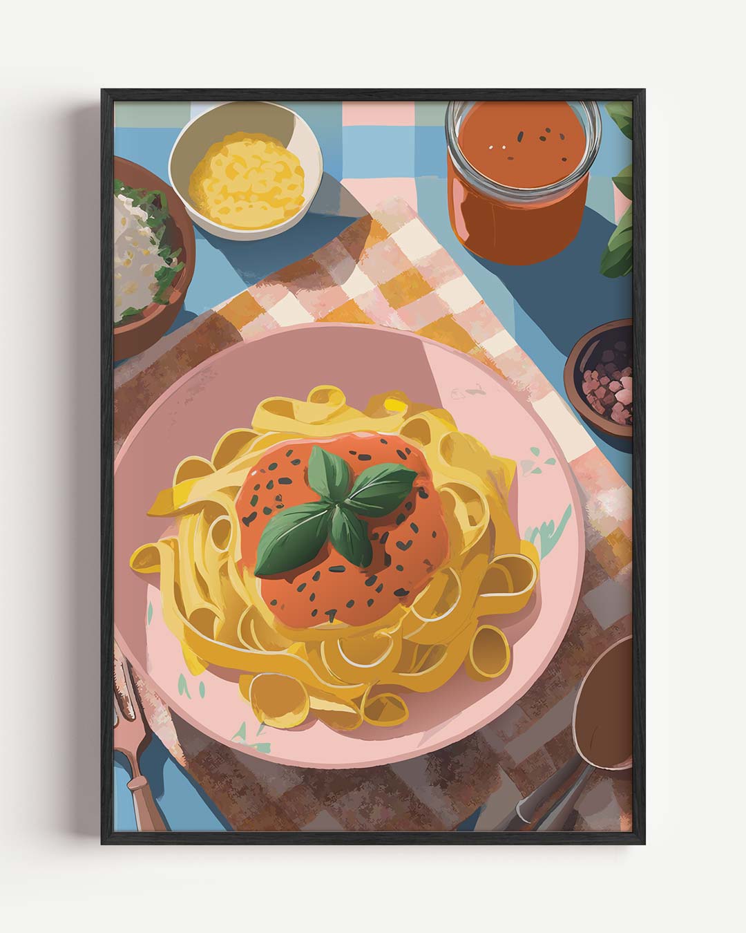 Italiaanse Pasta – keuken portret poster als wanddecoratie