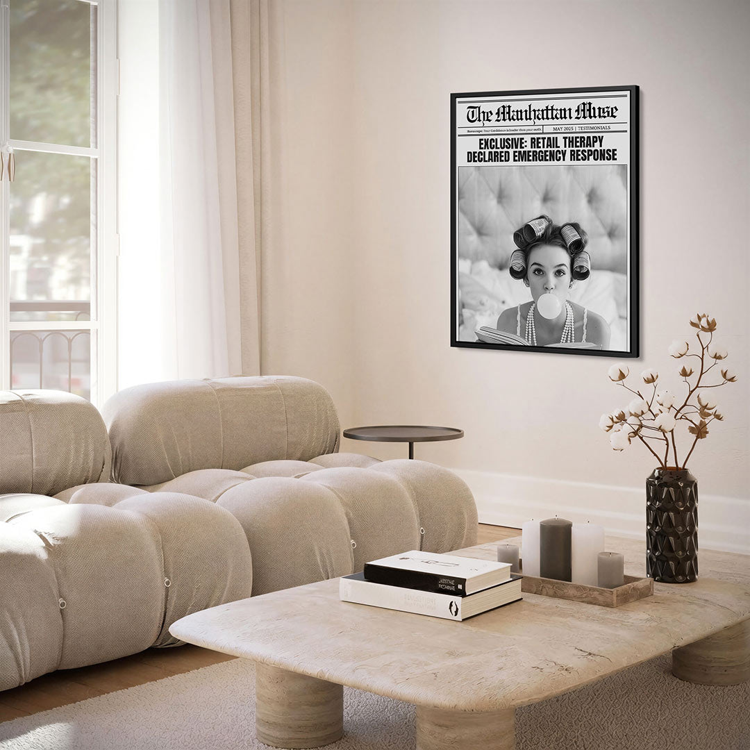 Krantensfeer – staand wanddecoratie kunstwerk