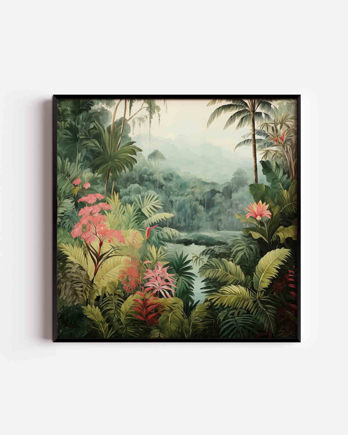 Tropische planten – jungle vierkante poster als wanddecoratie
