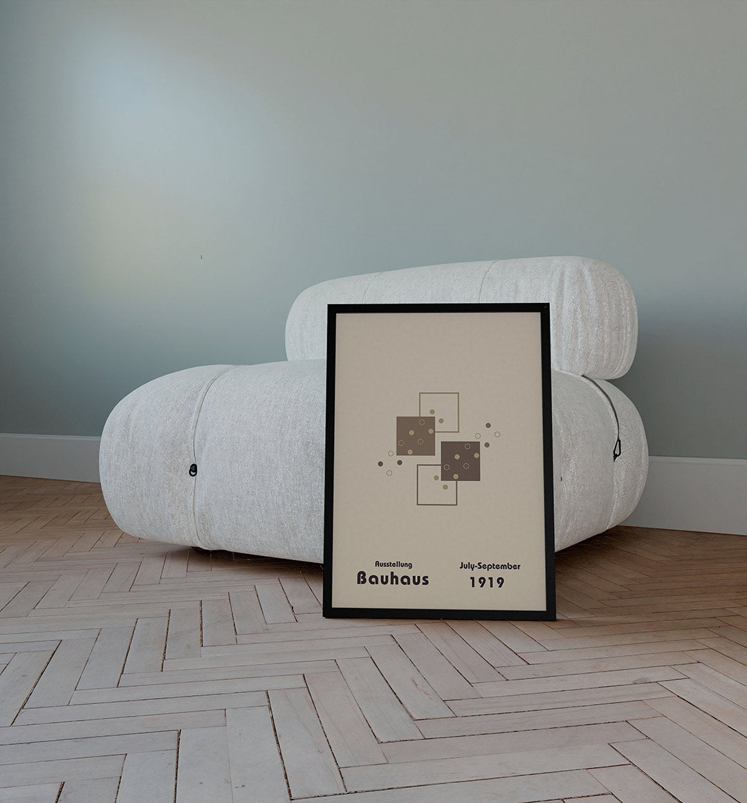Vormen en vlakkenspel – staande Bauhaus poster voor aan de muur