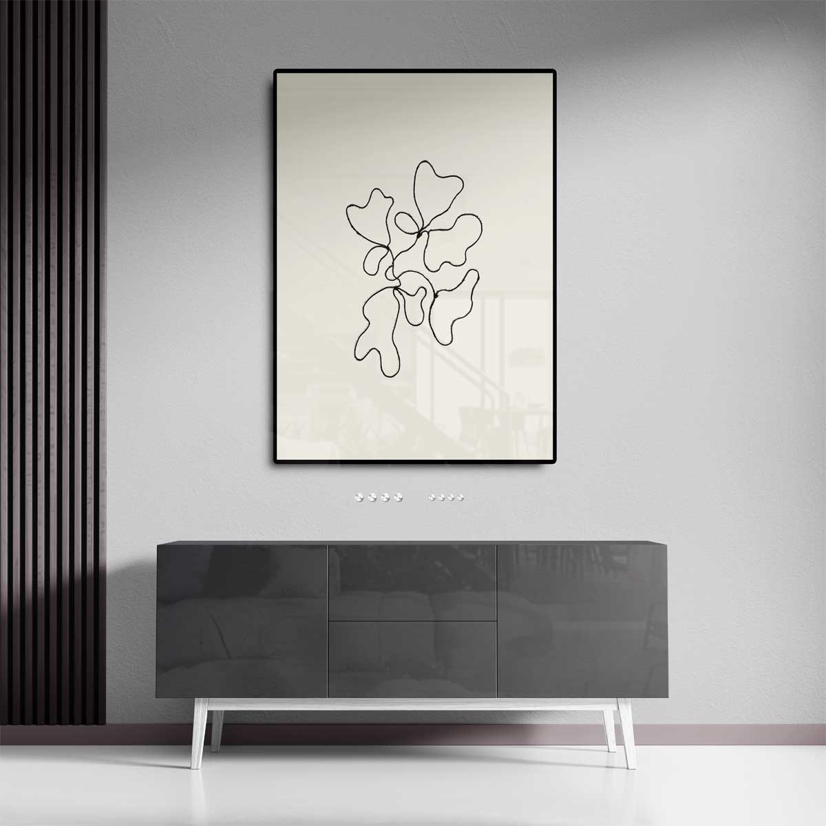 Organische Lijnenspel – staand kunstwerk voor modern interieur