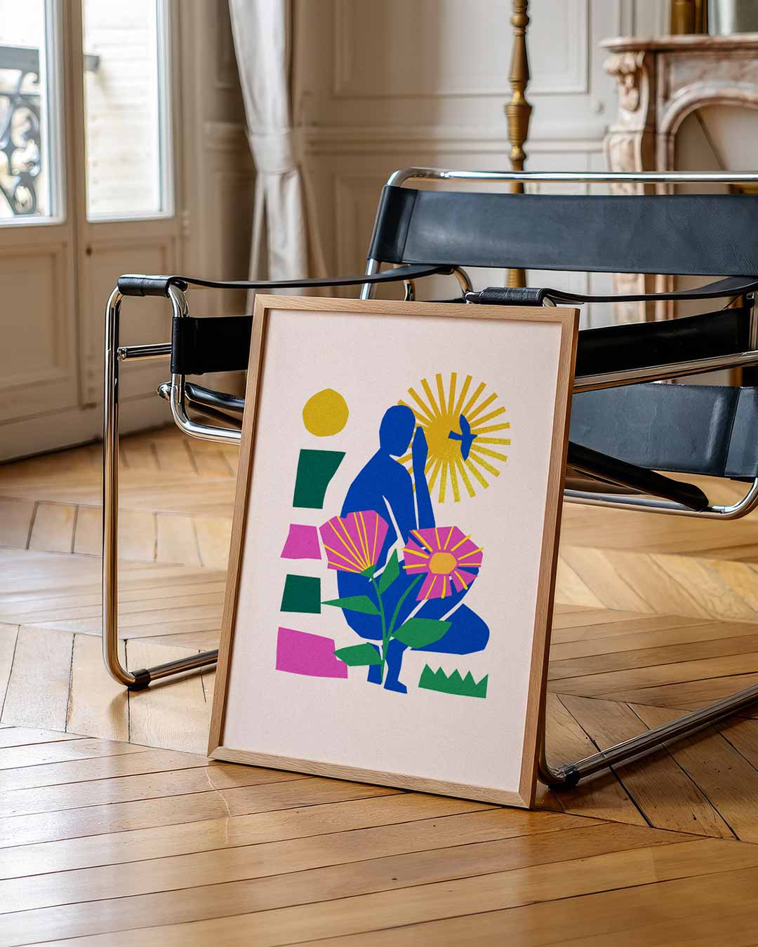 Vrolijke Kleurexplosie – urban poster in staand formaat