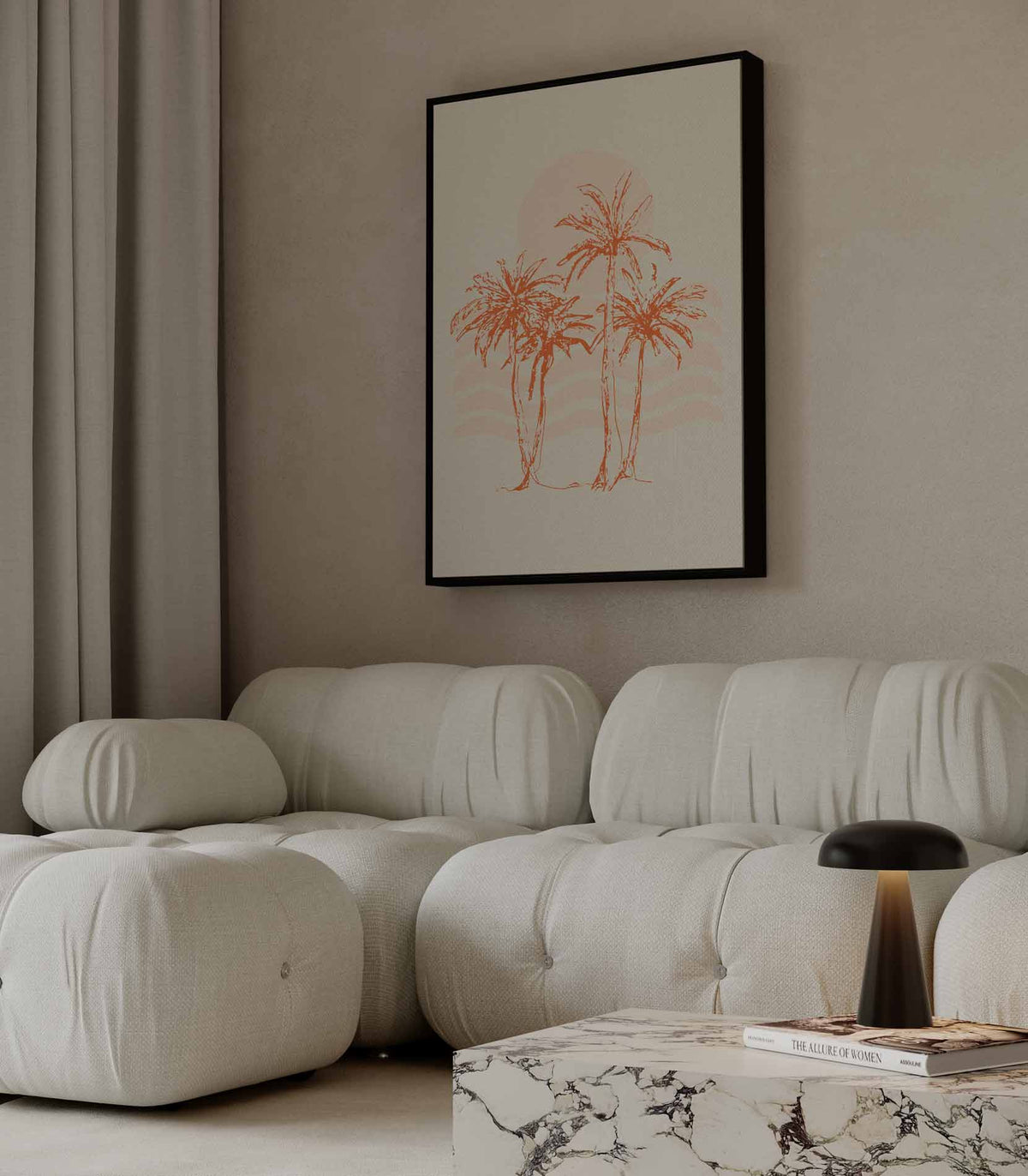Tropische Palmbomen – canvas kunstwerk als wanddecoratie