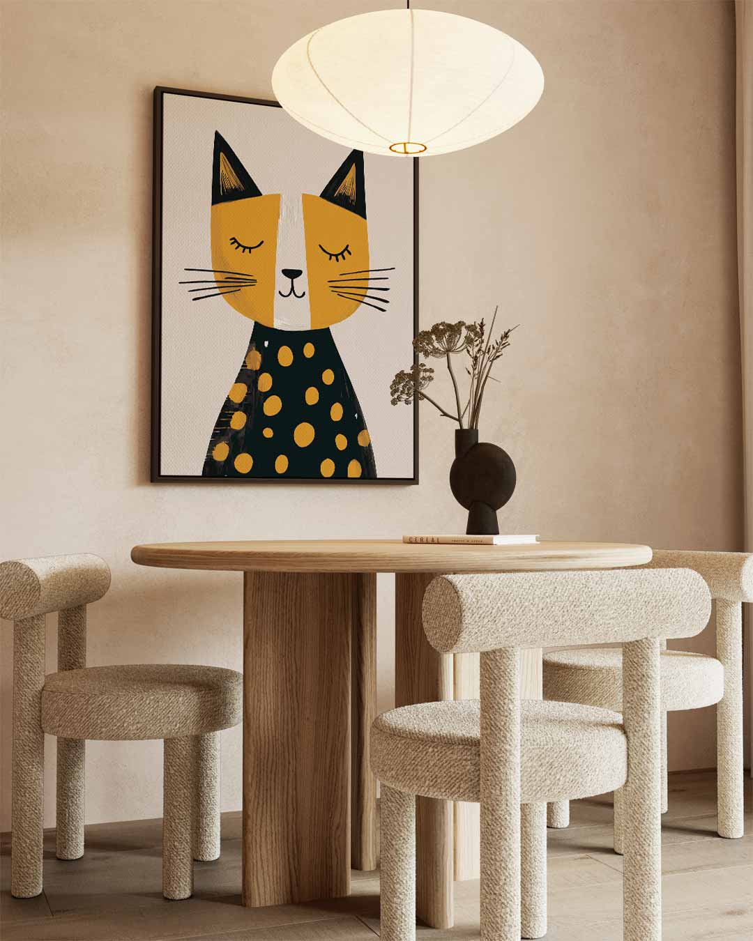 Vrolijke Kattenkunst – staand kunstwerk voor modern interieur