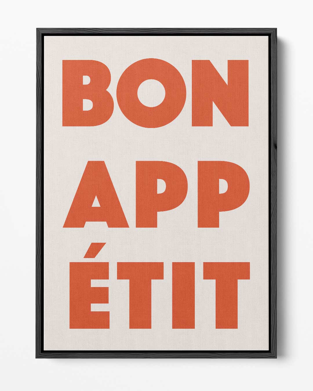 Bon Appétit Typografie Poster – portret kunstwerk als wanddecoratie