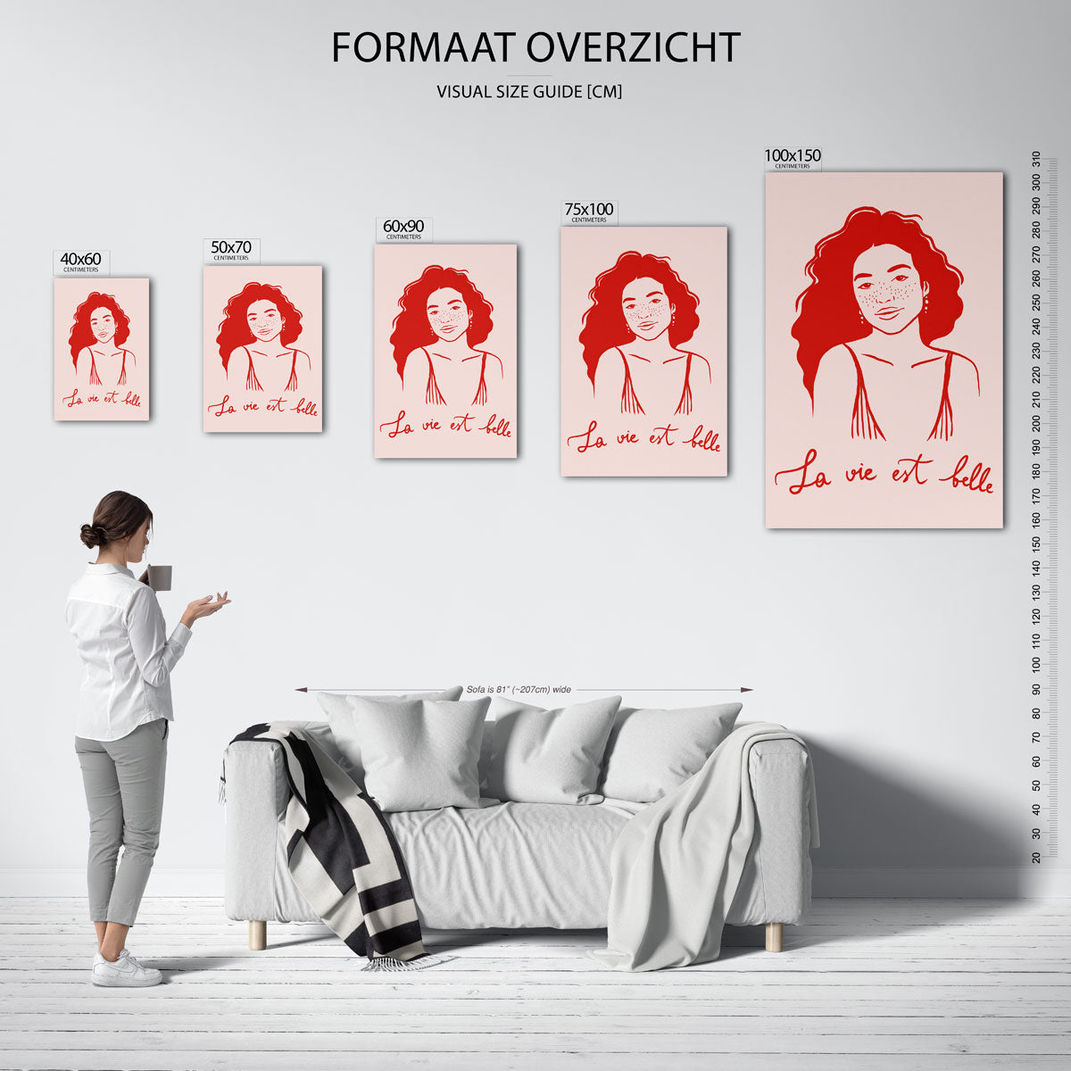Portret – staande wanddecoratie van WallArtistic