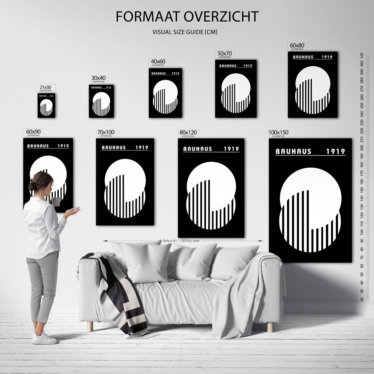 – geometrische poster in Bauhaus-stijl van WallArtistic