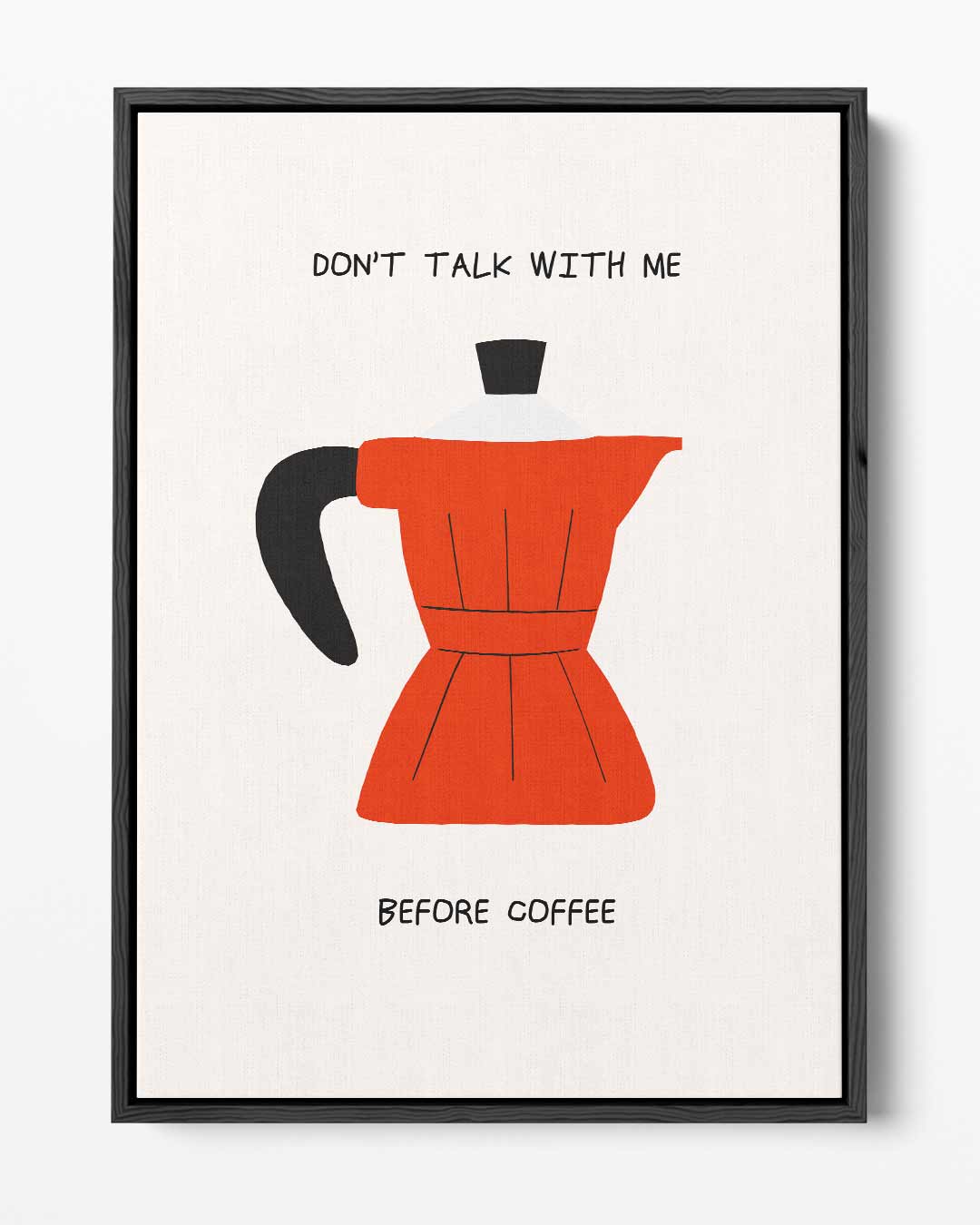 Humoristisch Koffie Kunstwerk – portret kunstwerk als wanddecoratie