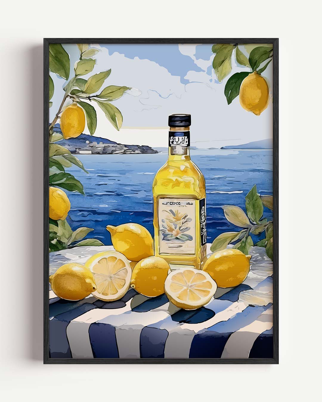 Mediterrane Zomer Citroen – keuken portret poster als wanddecoratie