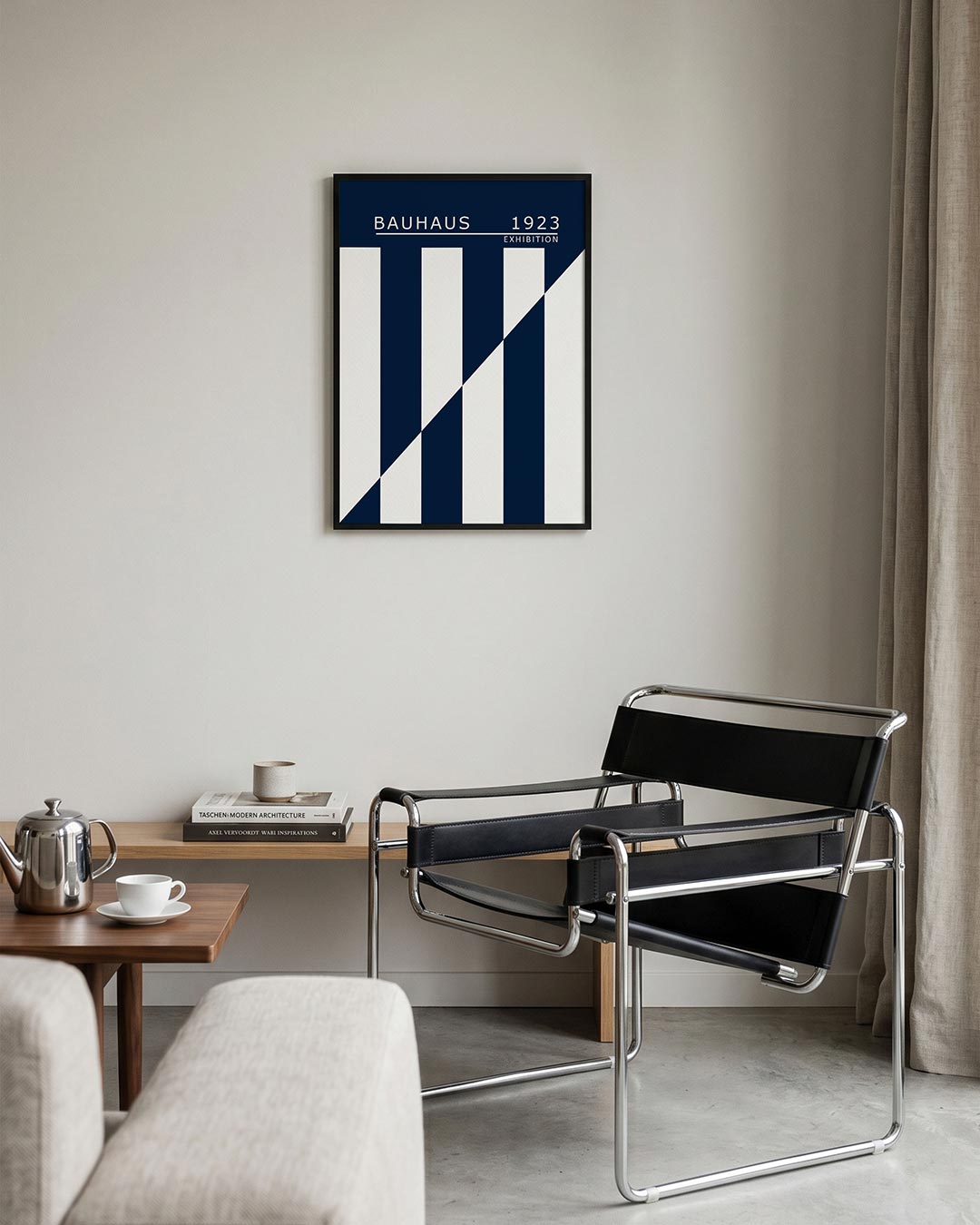 Lijnen en vlakken – geometrische Bauhaus poster in staand formaat