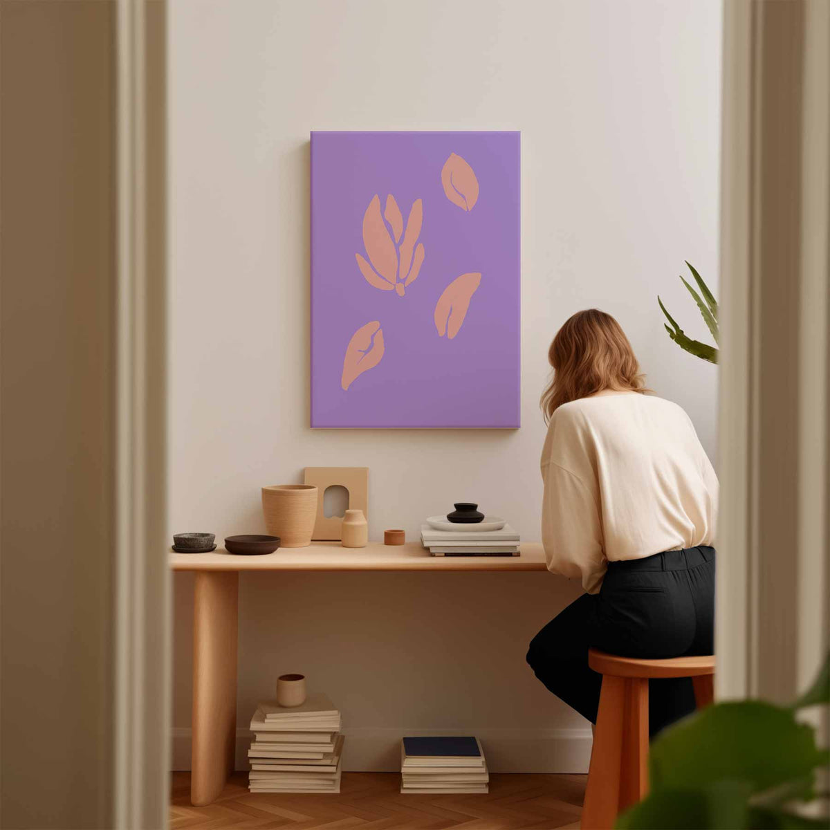 Vrolijke Bloesem Vormen – staand kunstwerk voor modern interieur