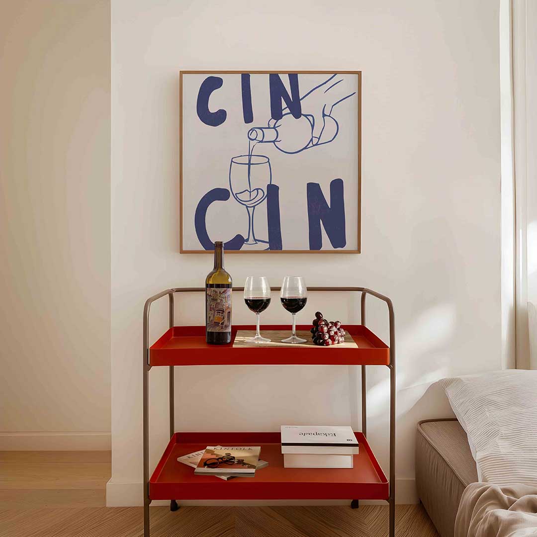Cin cin – vierkante keuken wanddecoratie van WallArtistic