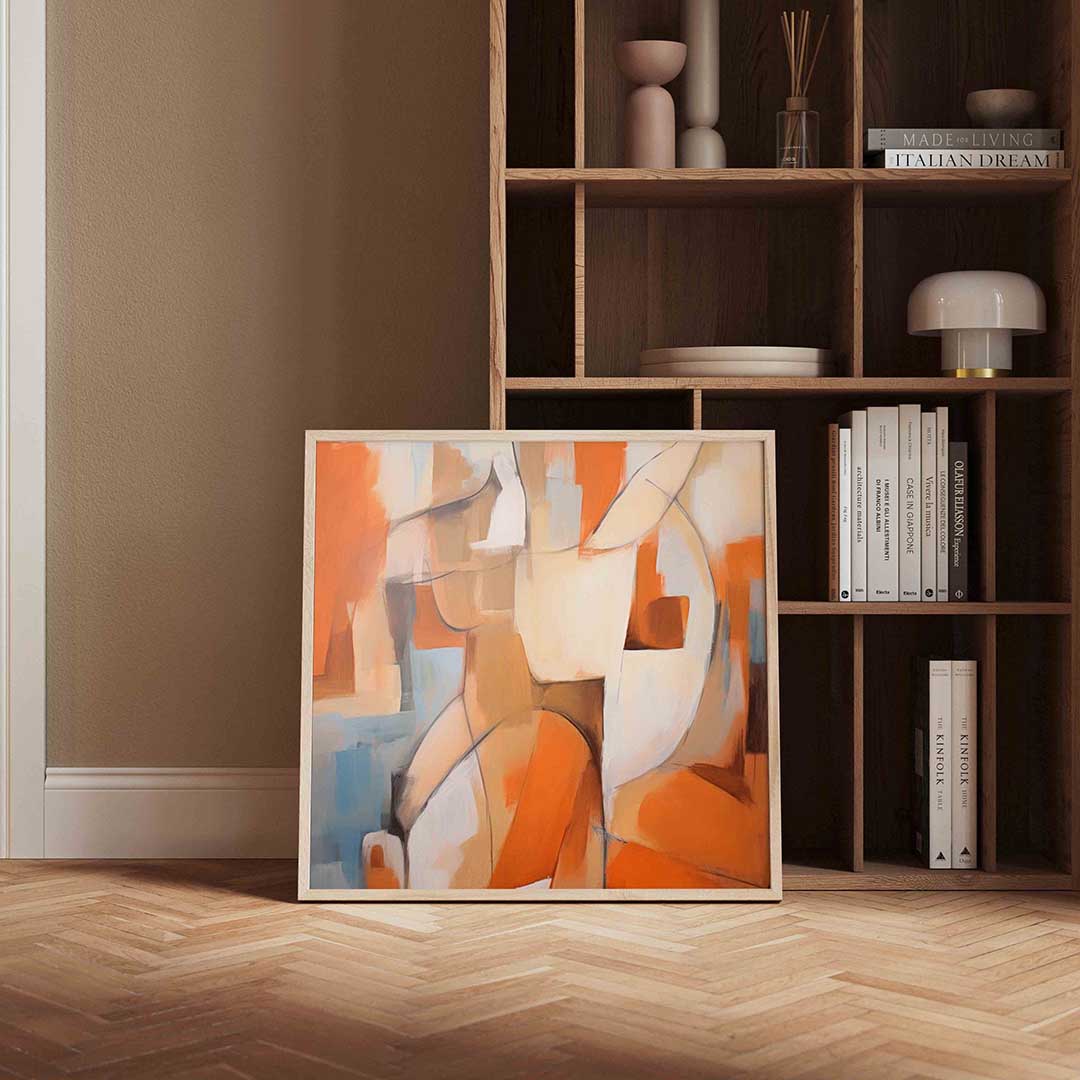Abstracte vormen – kleurrijke vierkante wanddecoratie van WallArtistic