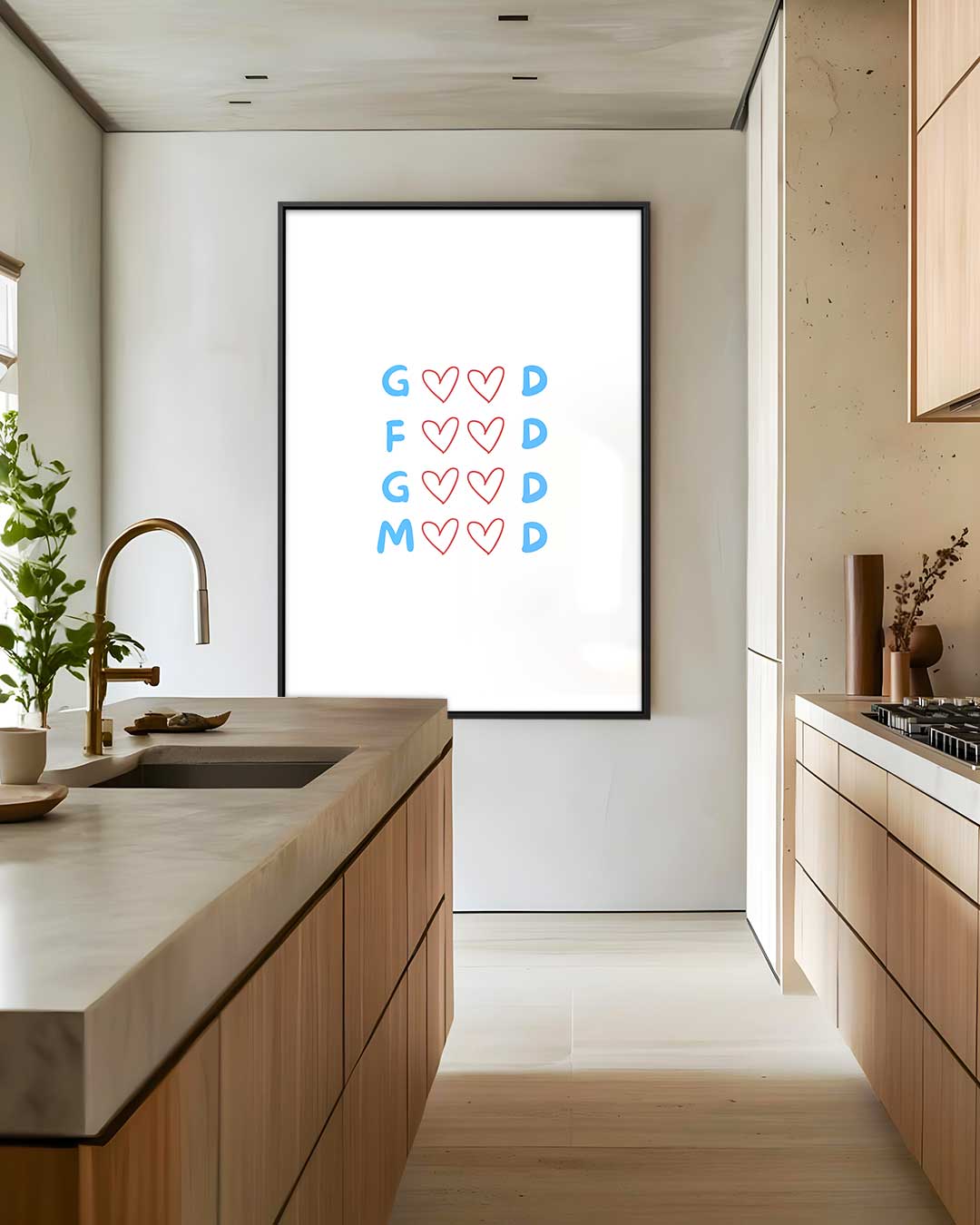 Liefdevolle Letteren – staand kunstwerk voor modern interieur