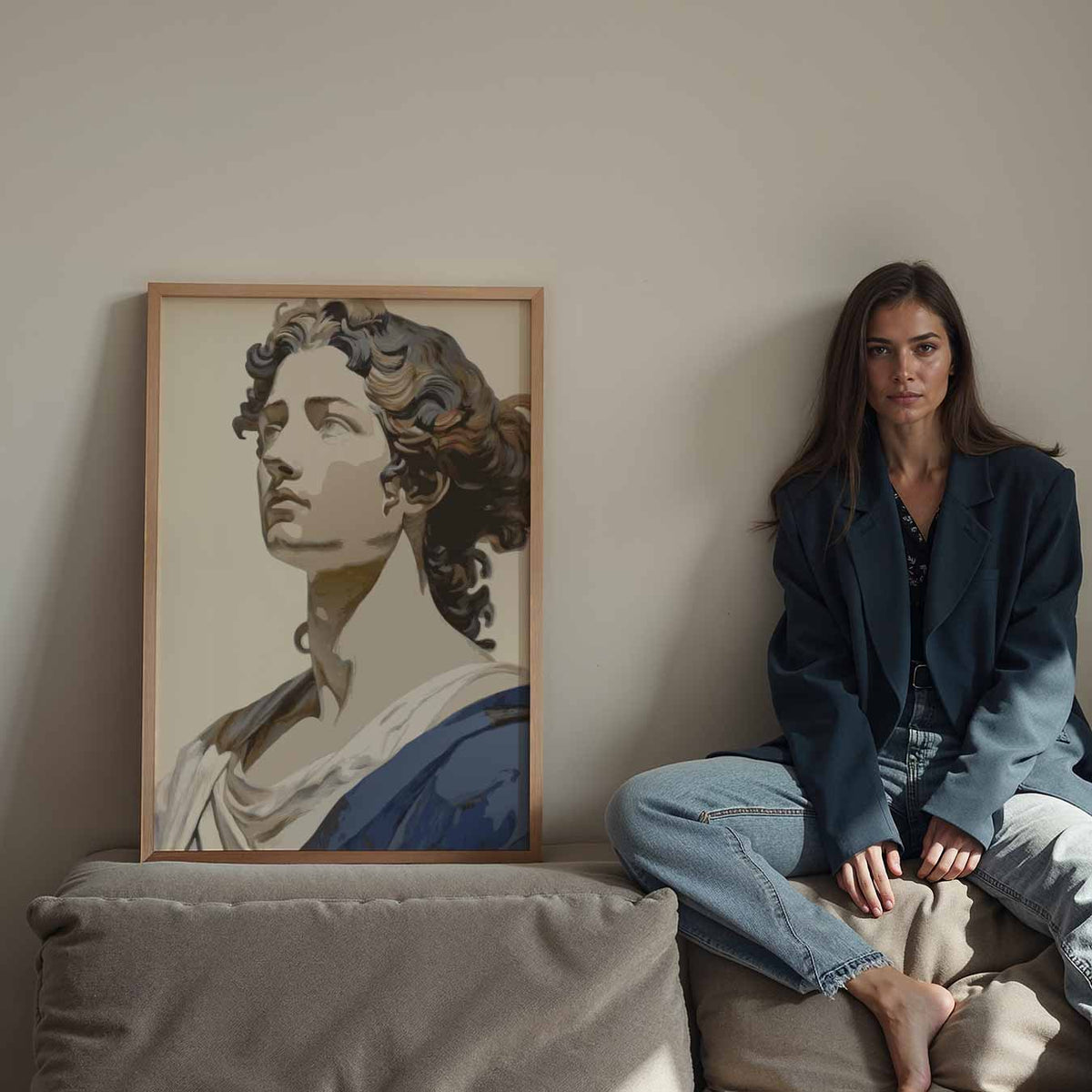 Klassieke Elegantie – Streetart wandkunst als portret poster