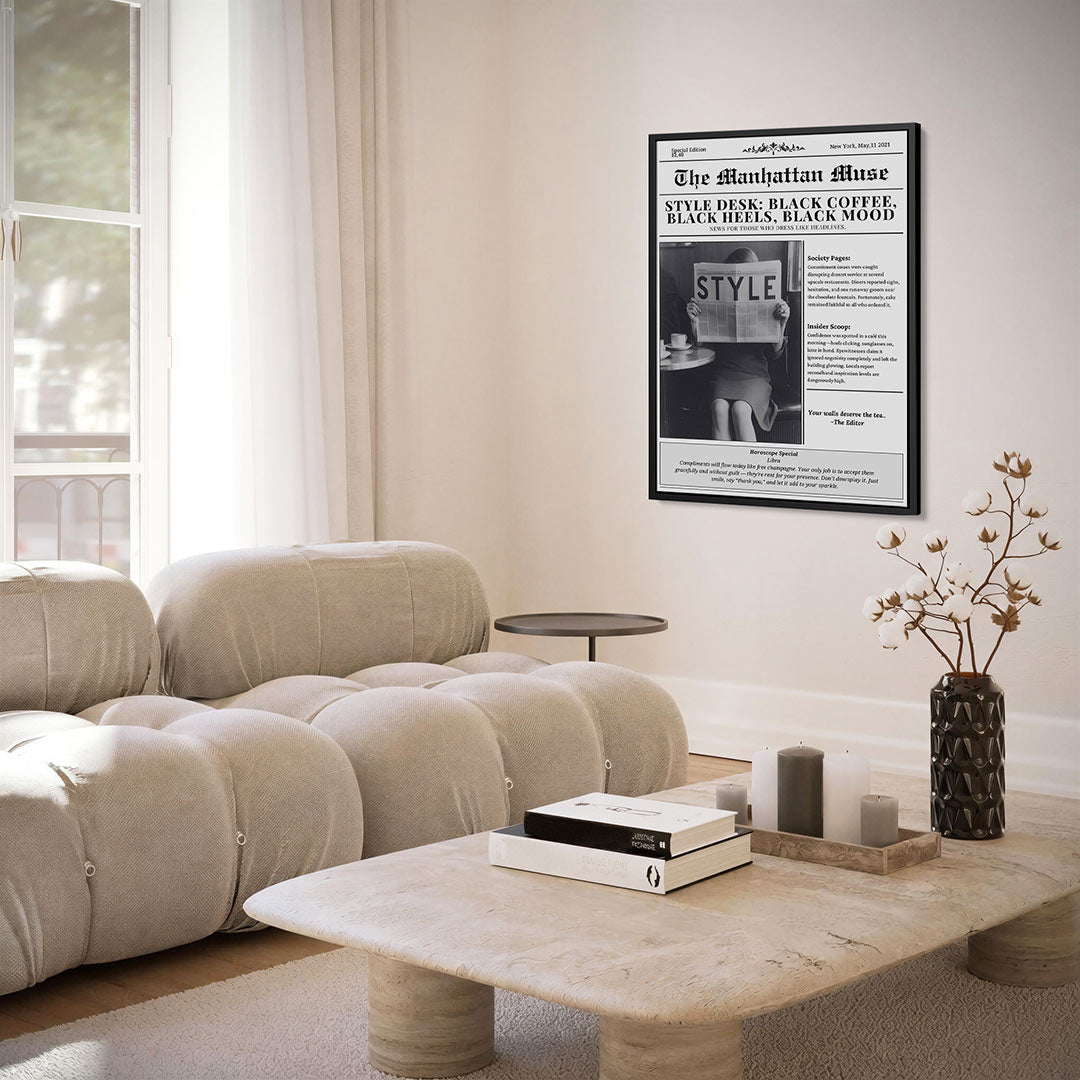 Krantensfeer – staand wanddecoratie kunstwerk
