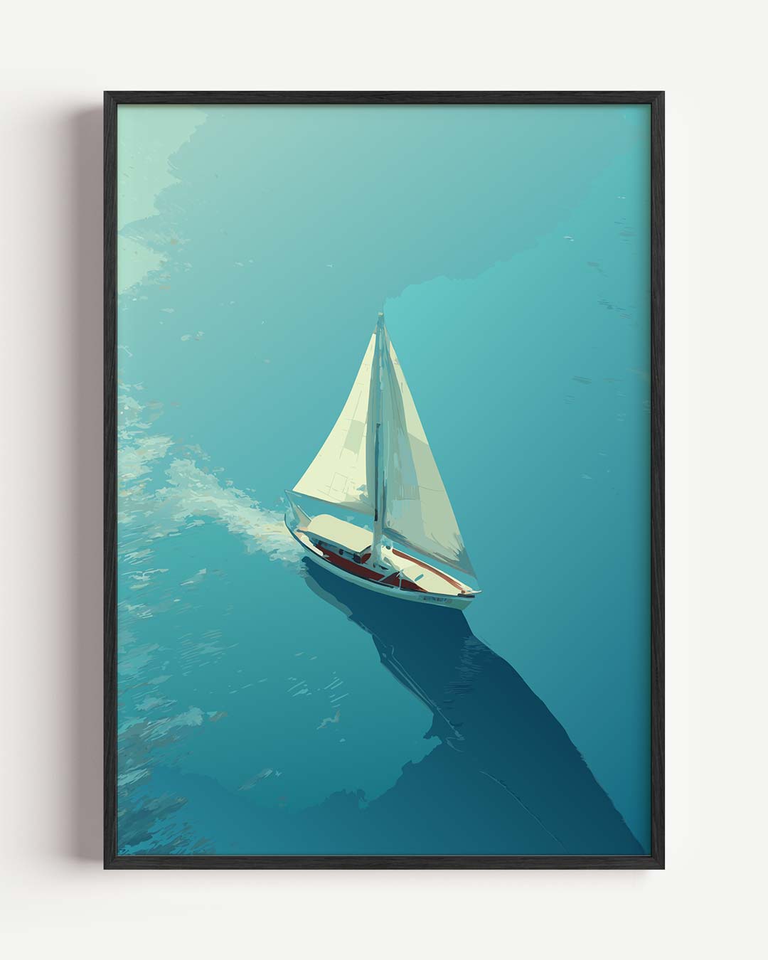 Zeilboot in de Zonsondergang – dieren portret poster als wanddecoratie