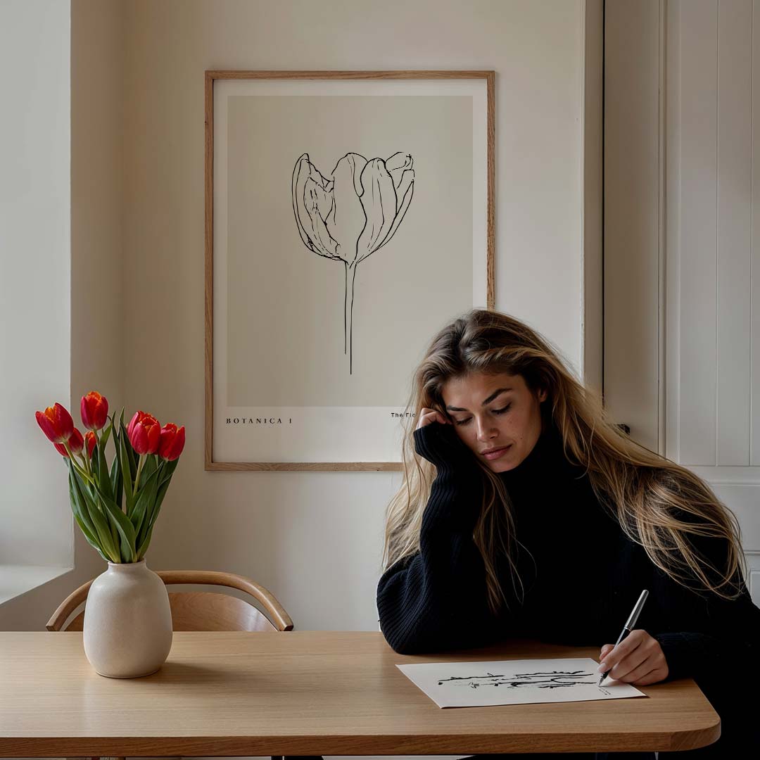 Botanica Elegante Bloemenposter – culinaire wandkunst als portret poster