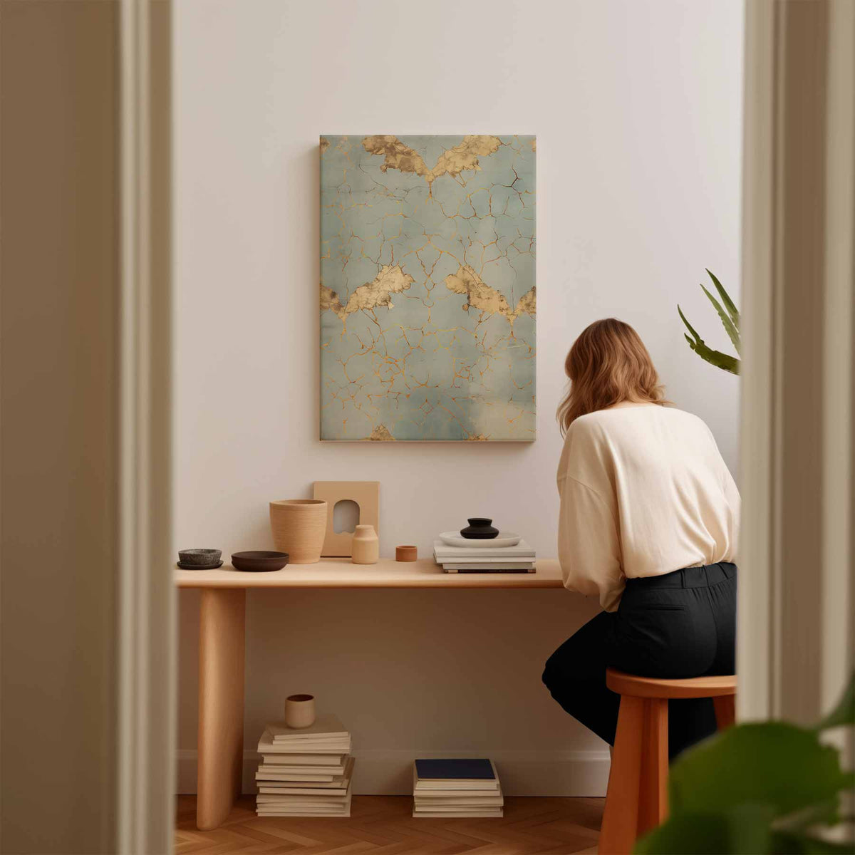 Hemelse Breuken – kunstwerk met zwarte baklijst