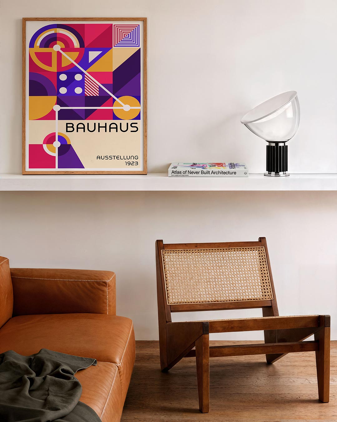 Vorm en kleur – staande Bauhaus poster voor aan de muur