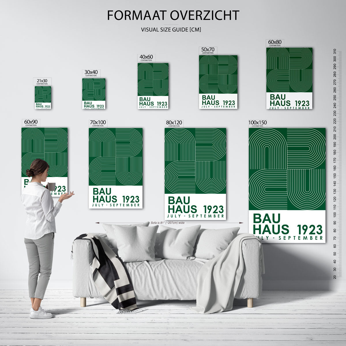 – Bauhaus poster als moderne geometrische wanddecoratie