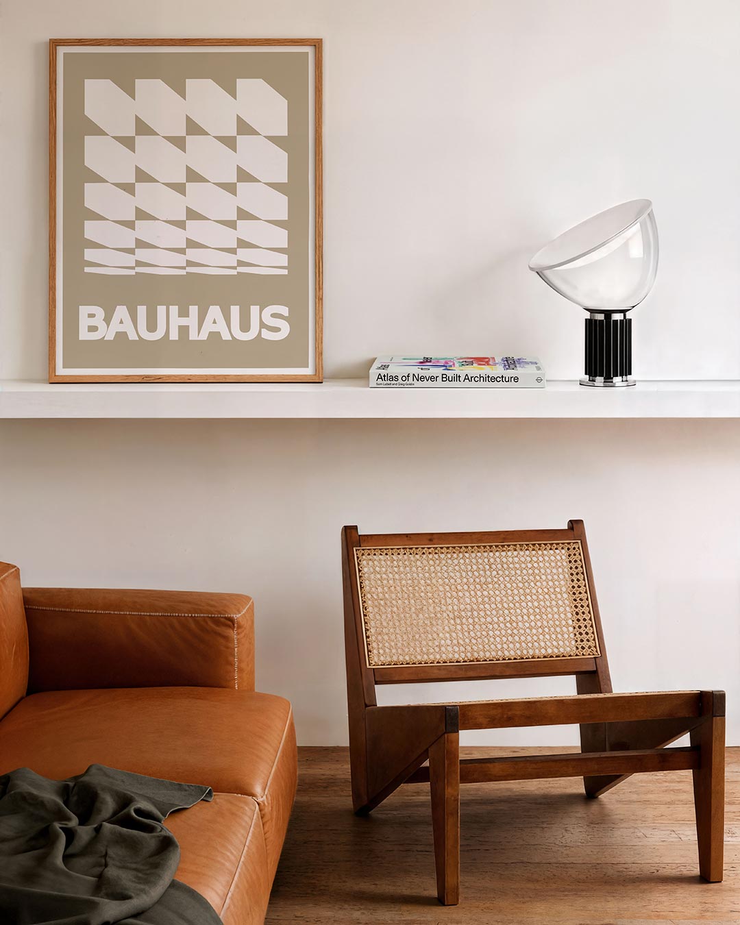 Vormritme en vlakkenspel – staande Bauhaus poster voor aan de muur