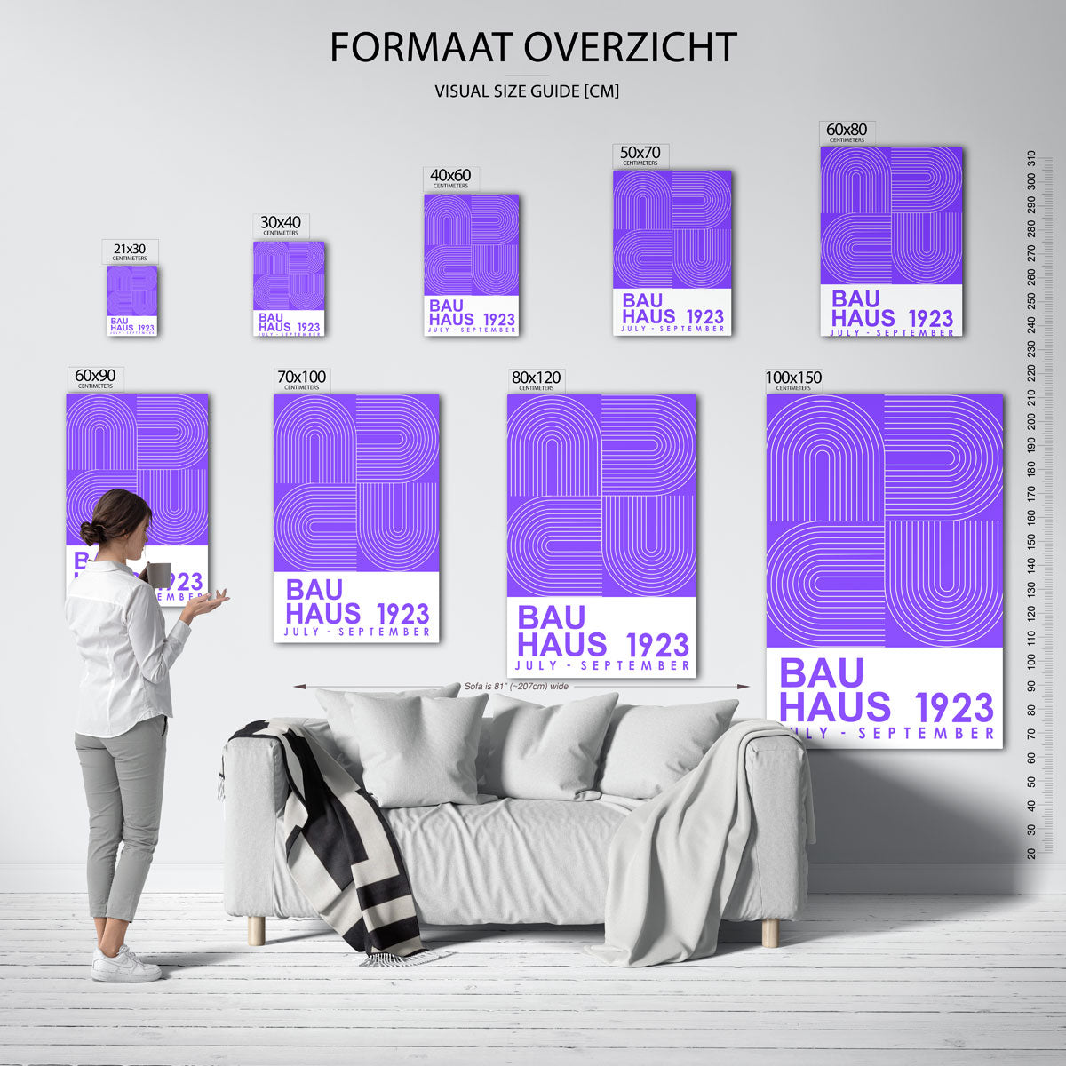 – geometrische poster in Bauhaus-stijl van WallArtistic