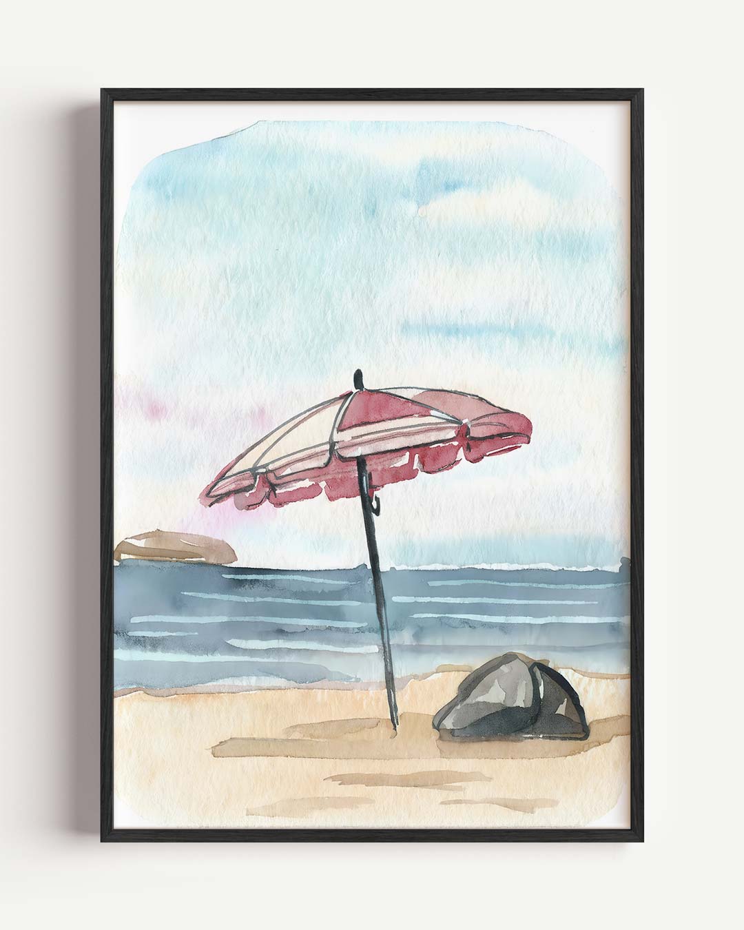 Zomerse Stranddag – dieren portret poster als wanddecoratie