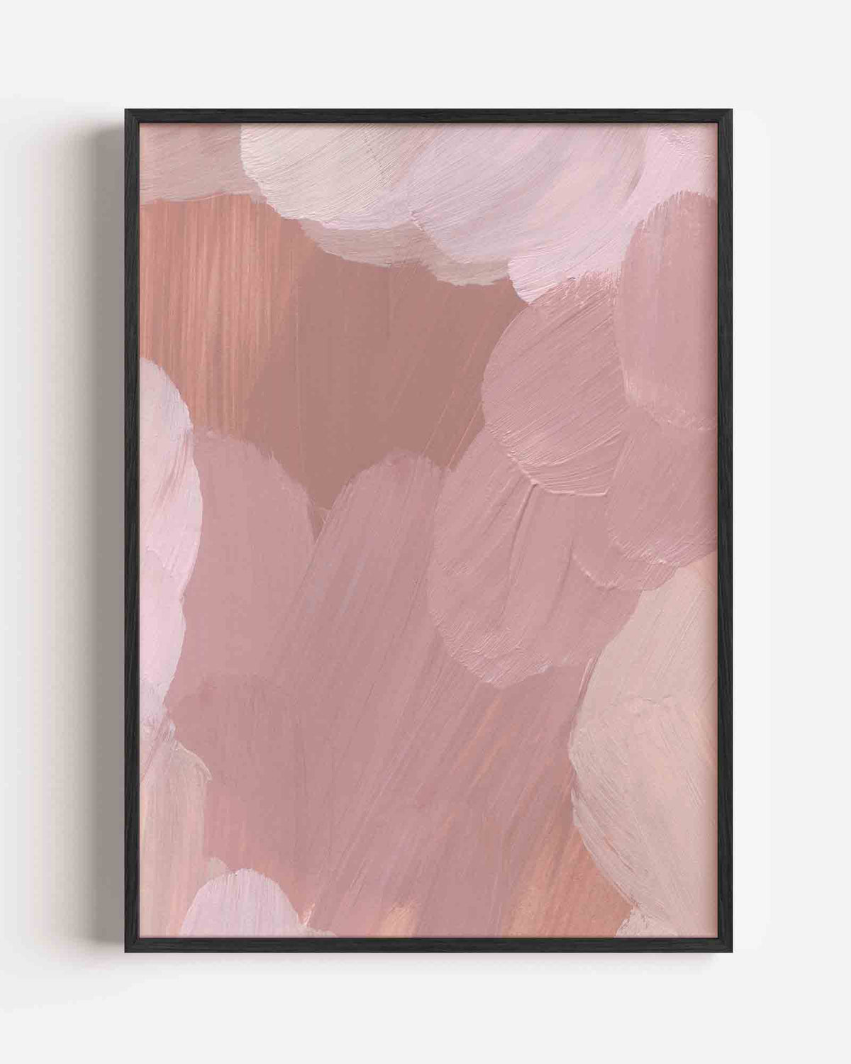 Roze penseelstreken – schilderkunst portret poster als wanddecoratie