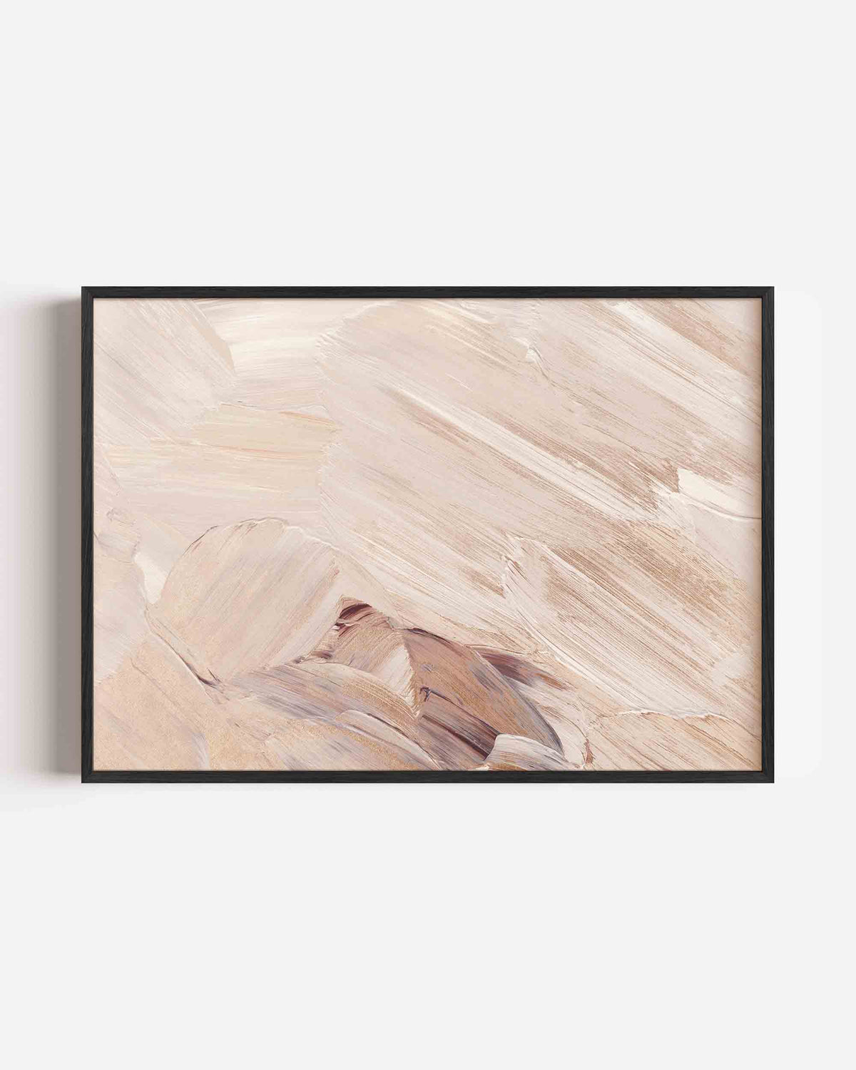 Abstracte beige penseelstreken – schilderkunst landscape poster als wanddecoratie