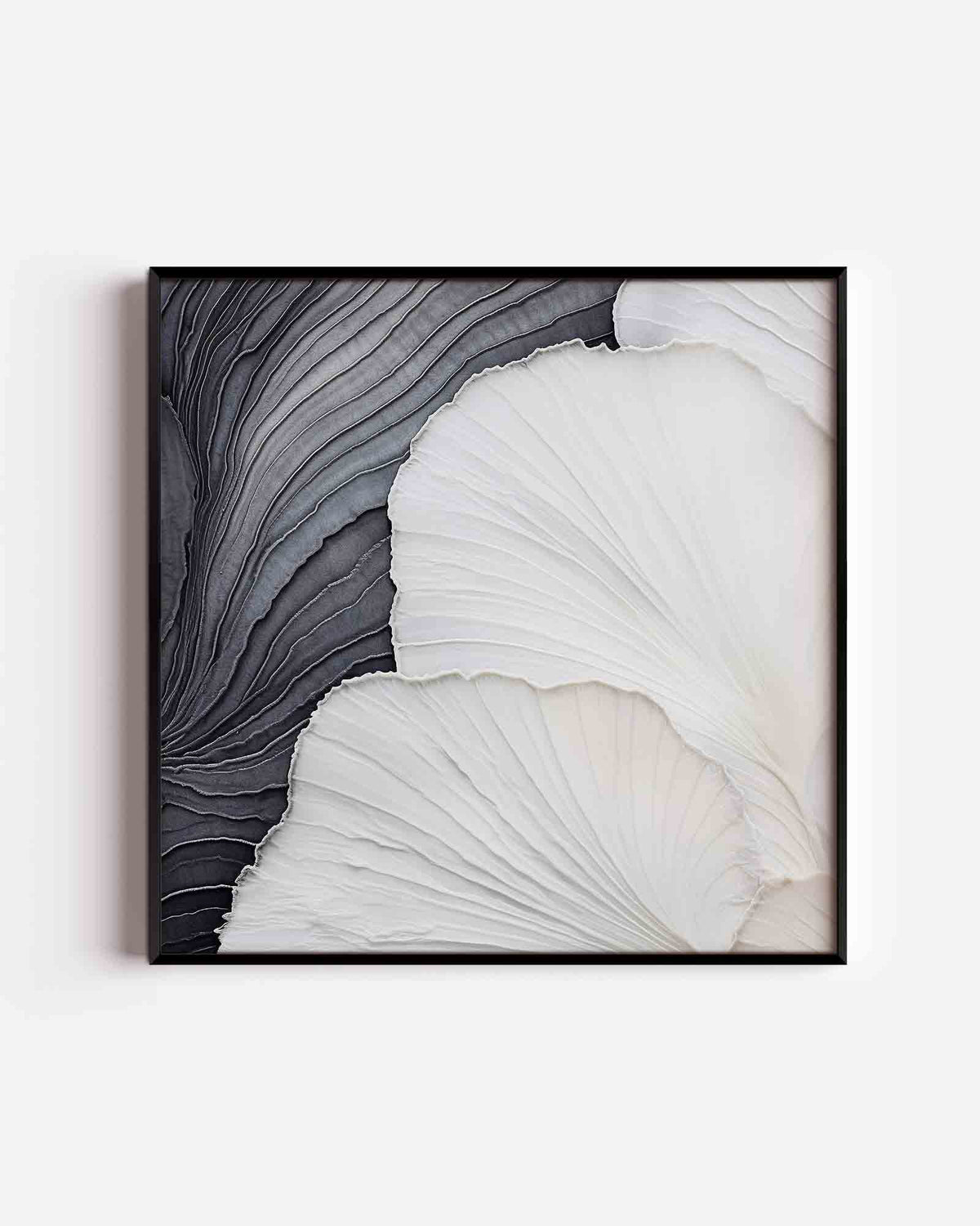 Golvende lijnen – zacht abstracte vierkante poster als wanddecoratie