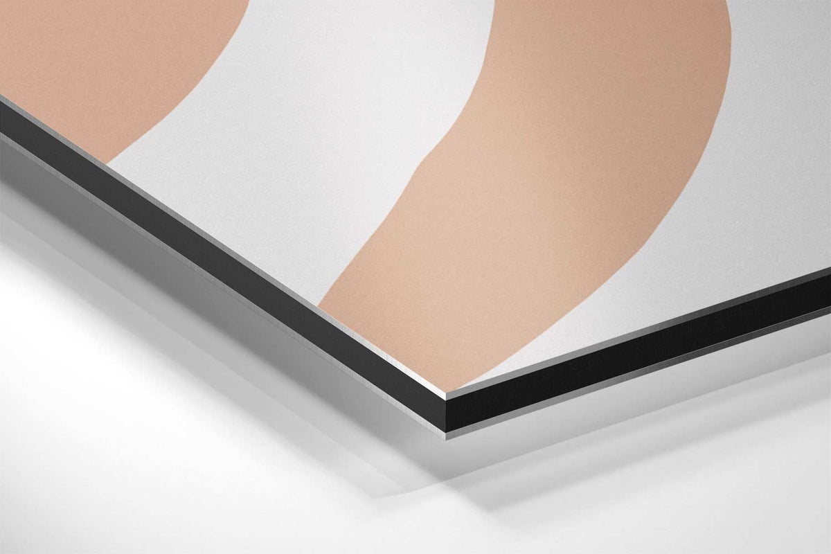 Abstracte Zonnekringen Canvas – plexiglas wanddecoratie in portret formaat