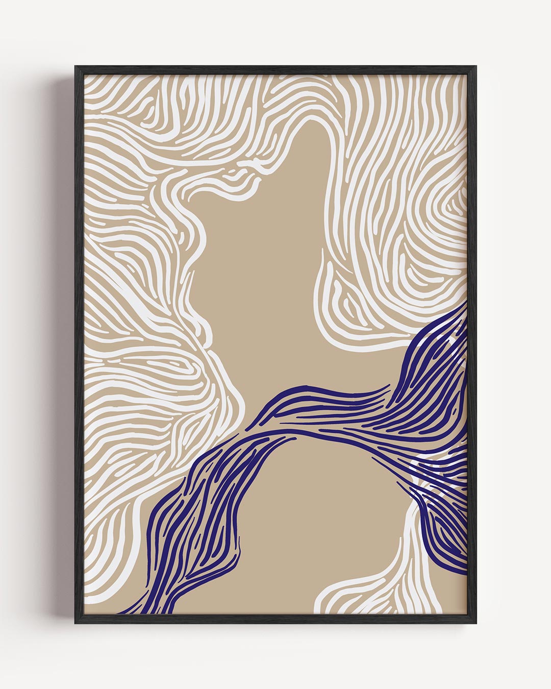 Abstracte Lijnkunst – abstracte portret poster als wanddecoratie