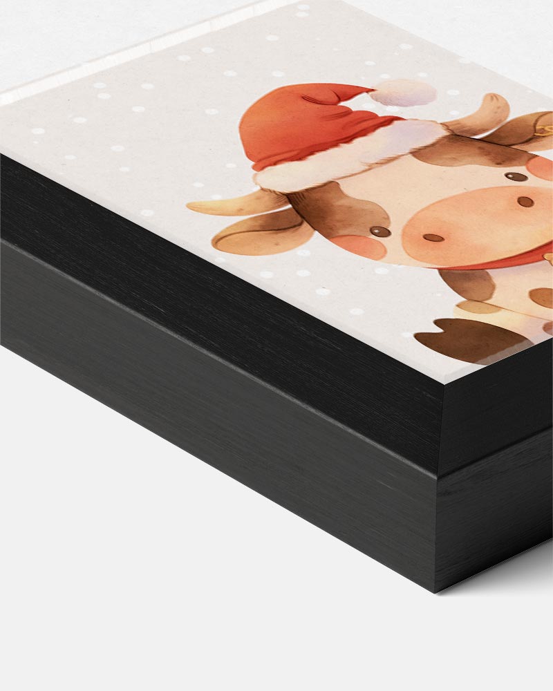 Kerstkoe Feestposter – kids portret poster, afbeelding 7