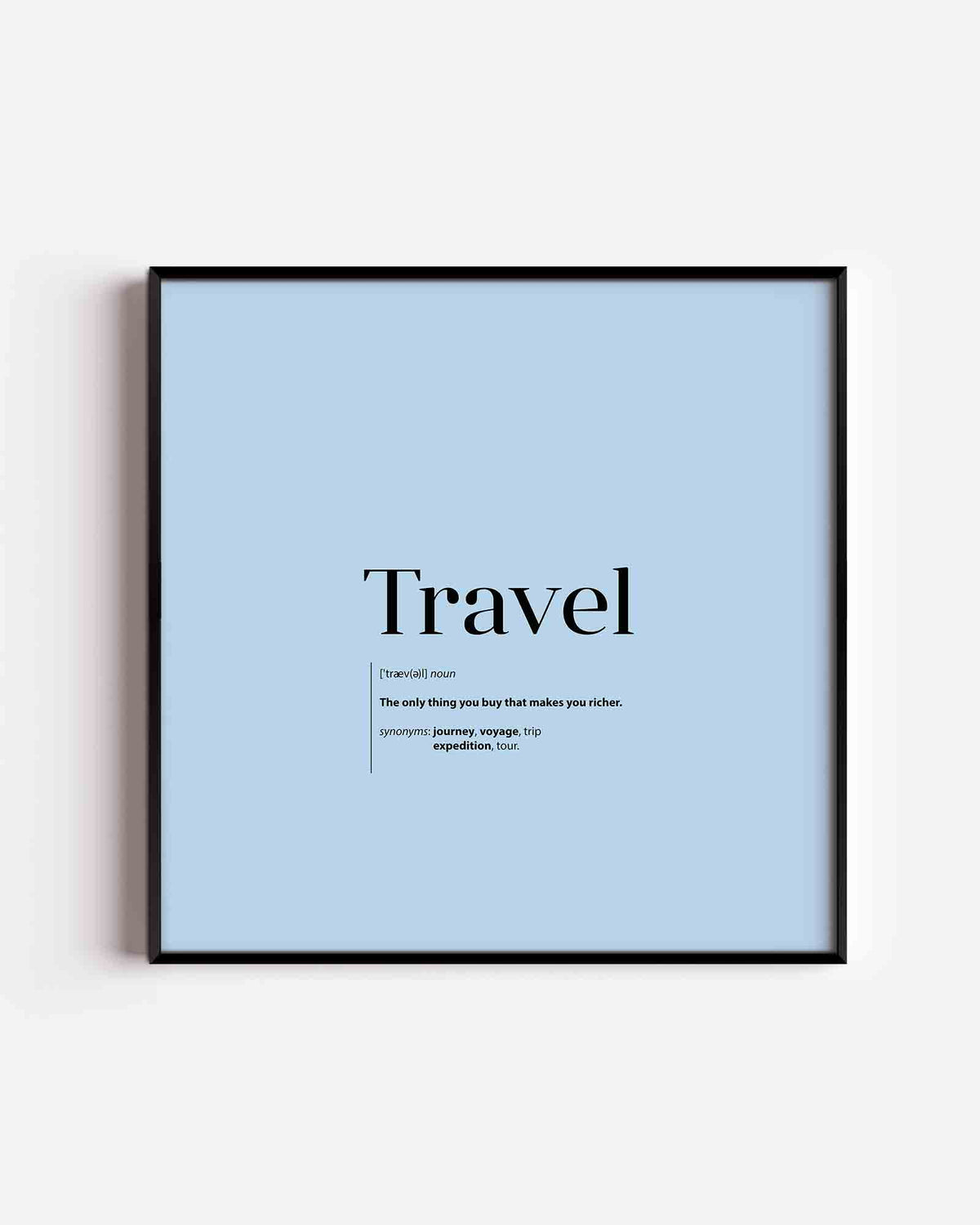 Travel definitie – keuken vierkante poster als wanddecoratie