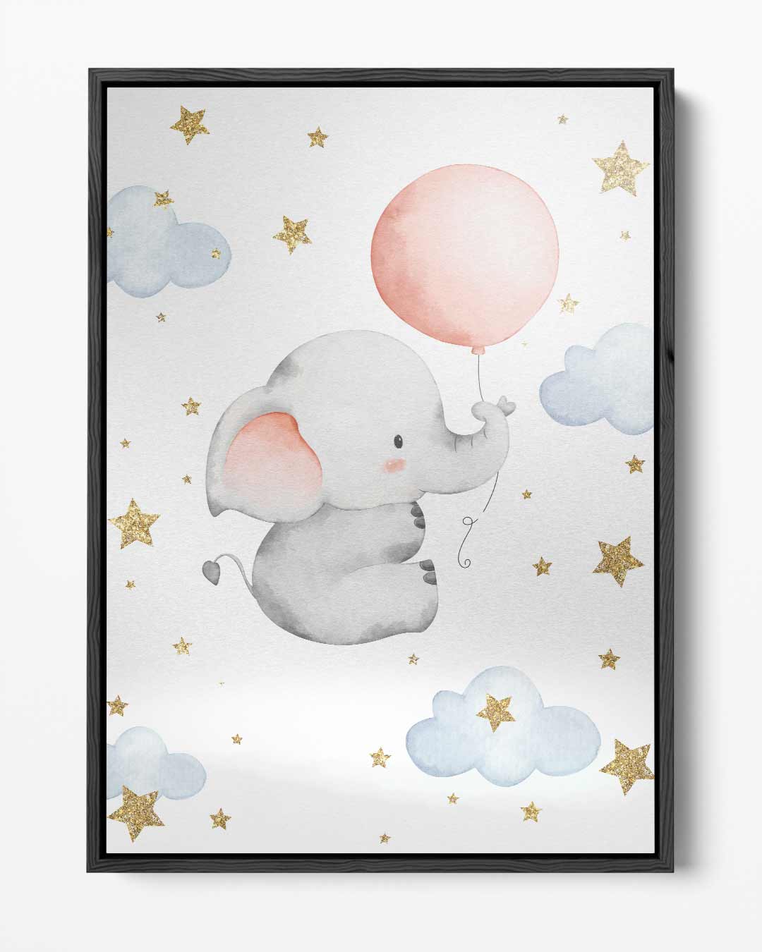 Lieve Olifant met Ballon – portret kunstwerk als wanddecoratie